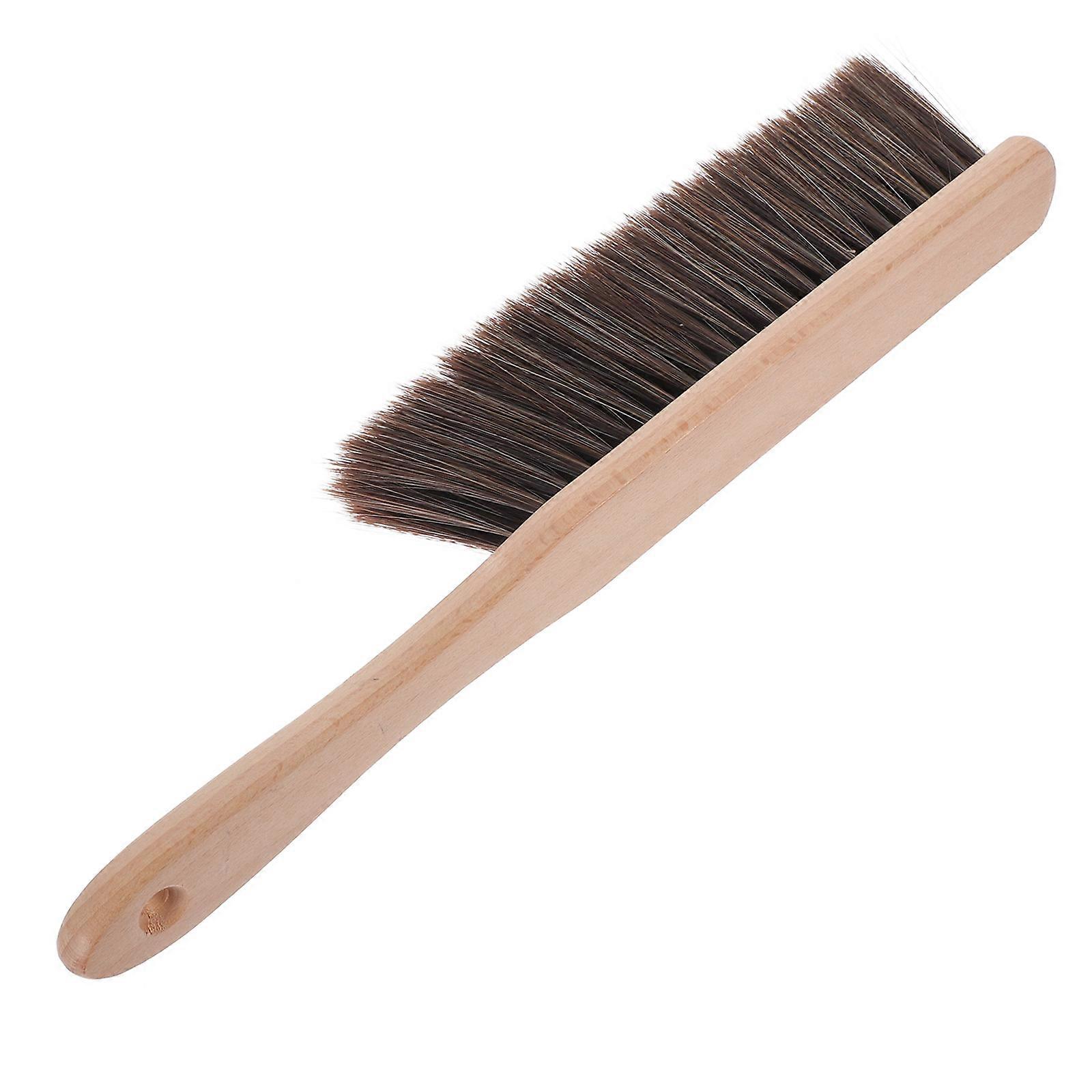 Compact Wooden Broom Handheld for Cleaning 2Pcs Soft Bristle Dust Brush