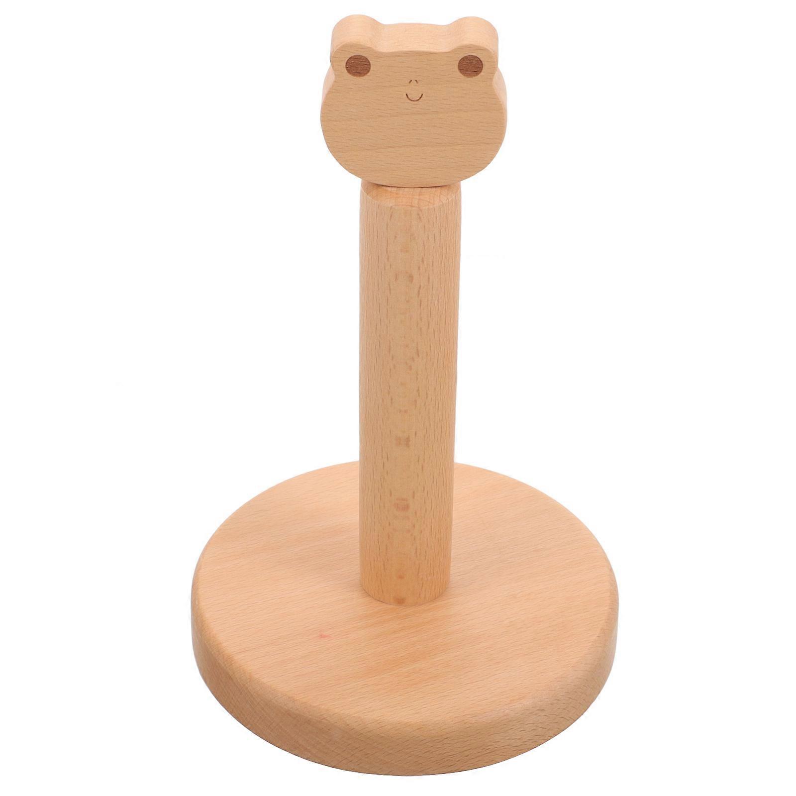 Wooden Roll Paper Rack for Storage with