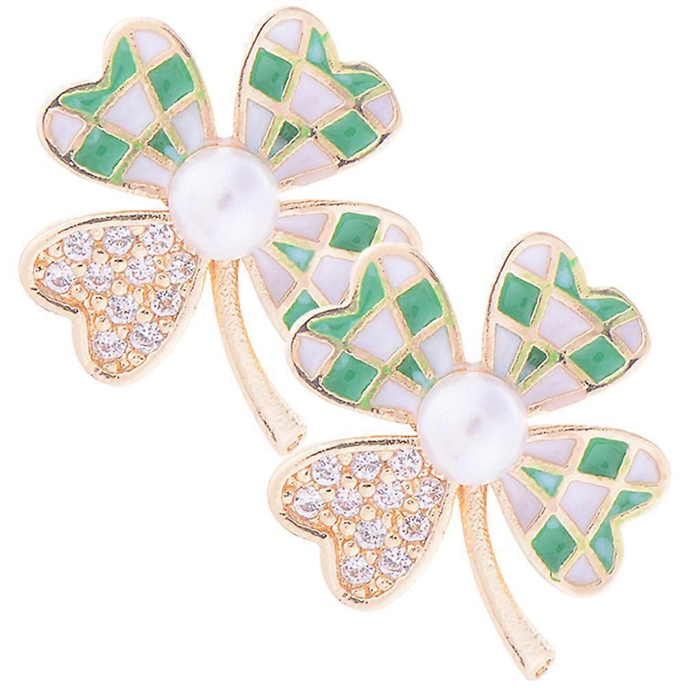 Shamrock Ear Studs Use Fashion Decoration Ideal For Party Attire 3 Pairs