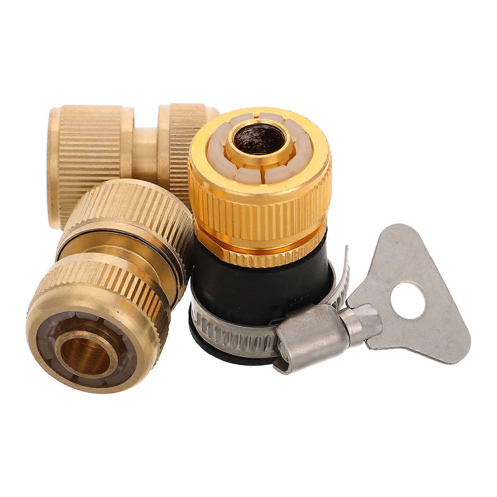 Versatile Adapter Brass Hose Connector Kit With Quick Connection For Outdoor Cleaning 9Pcs