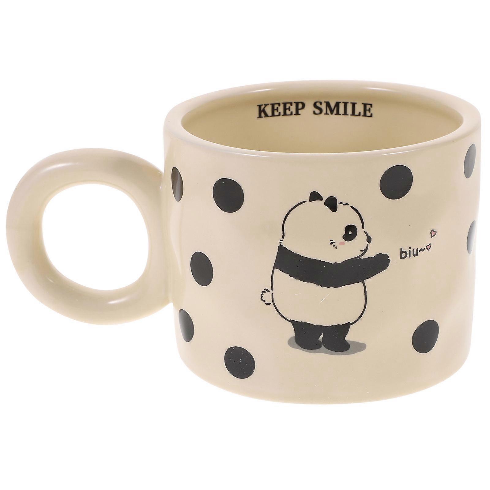 Aesthetic Mugs Drinking Mug Elegant Style Home Round Rim Practical 1Set