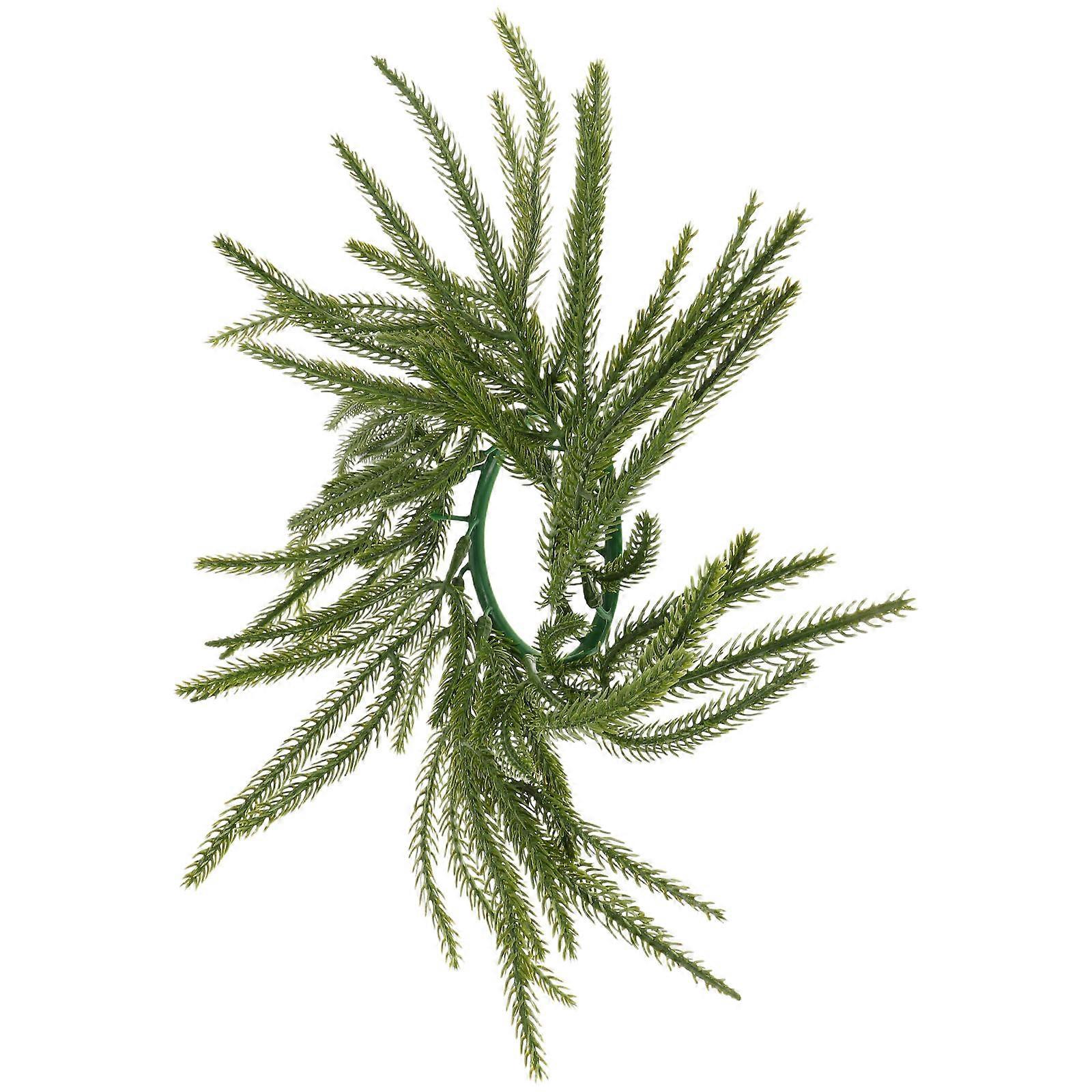 Artificial Green Pine Candle Ring for Decoration 3Pcs Table Wreath