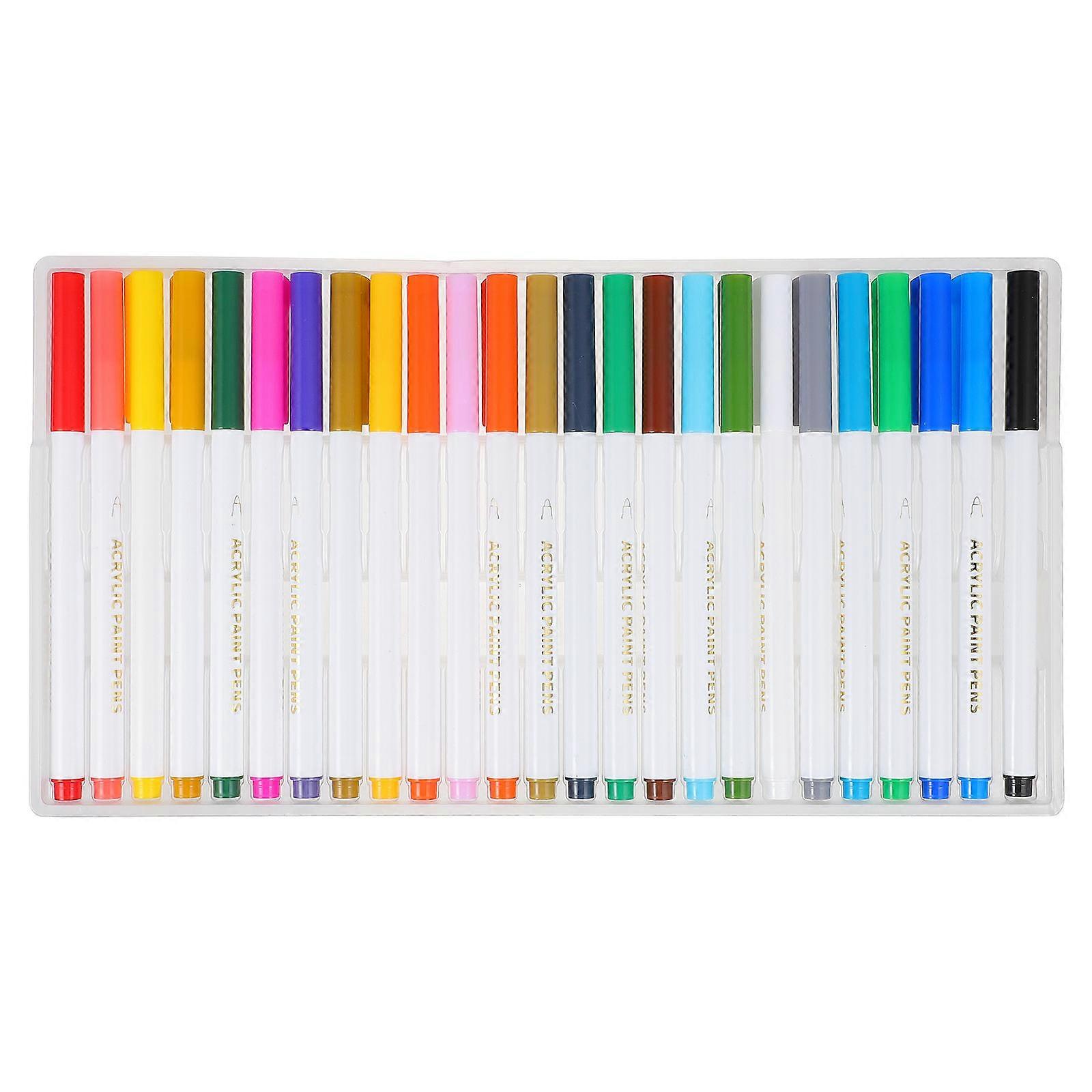 Water-Soluble Acrylic Color Pen for Painting Use with 25Pcs Art Marker Pens