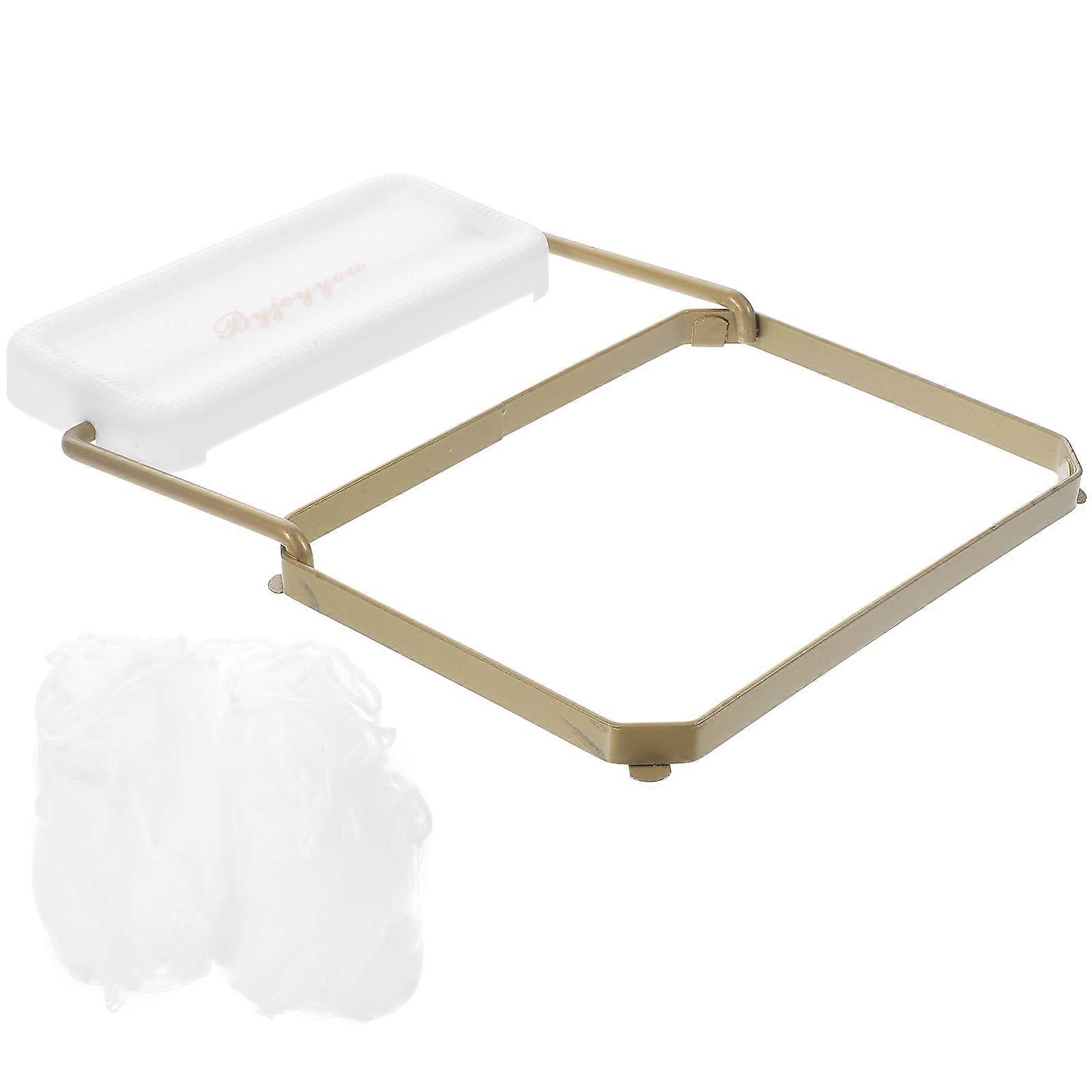 Sink Food Strainer Rack for Kitchen Use 2Sets White Plastic Mesh