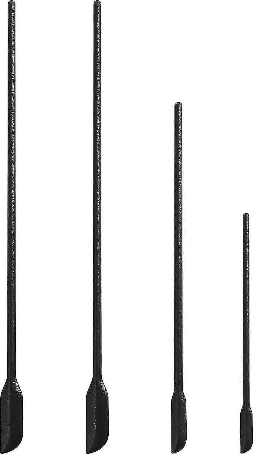 Mini Silicone Spatula 4 Pack Small Spatula Makeup Thin Silicone Spatula Kitchen Small Spatula, Black