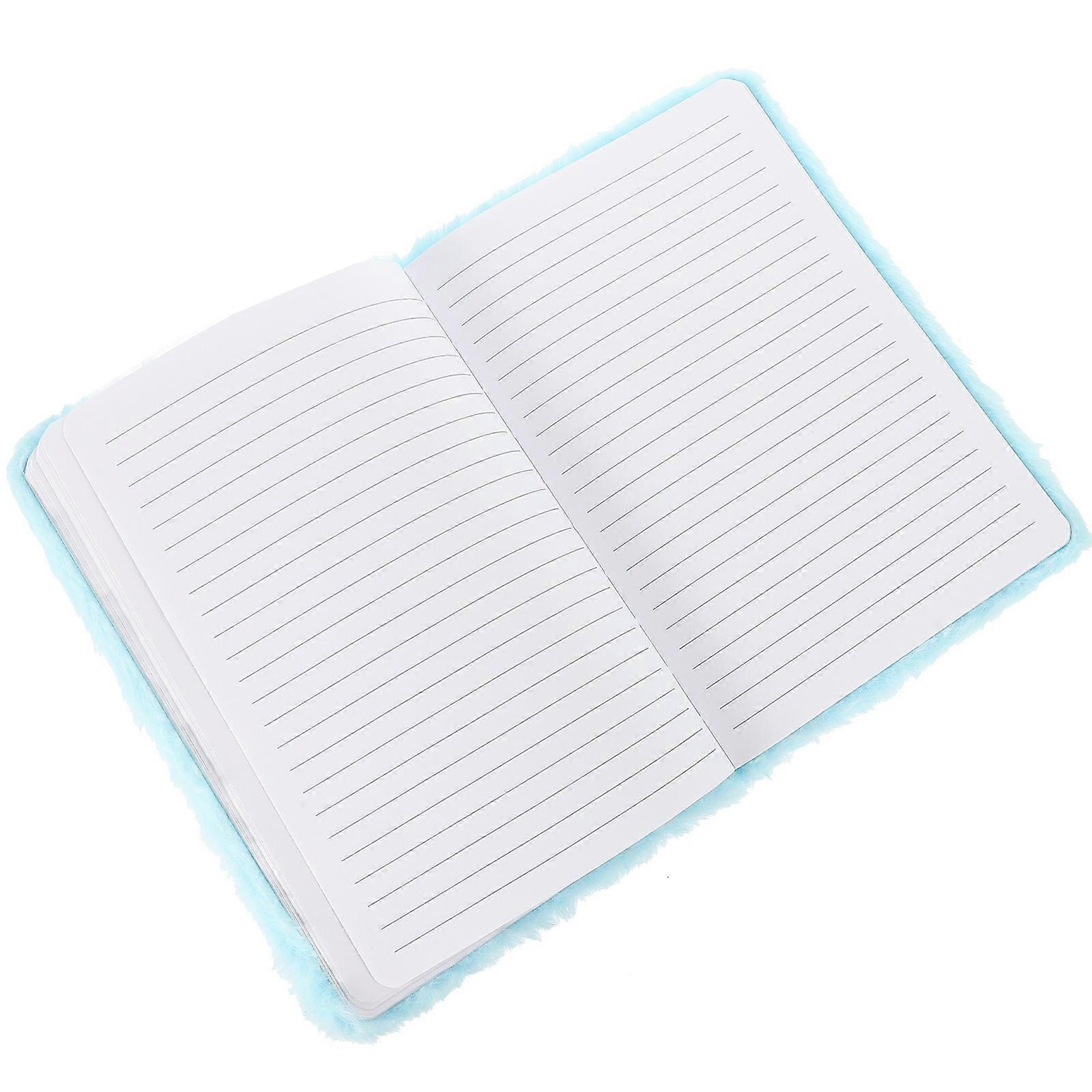 Lovely Diary Book Plush Notebook for Daily Use 2Pcs Sky-Blue Color