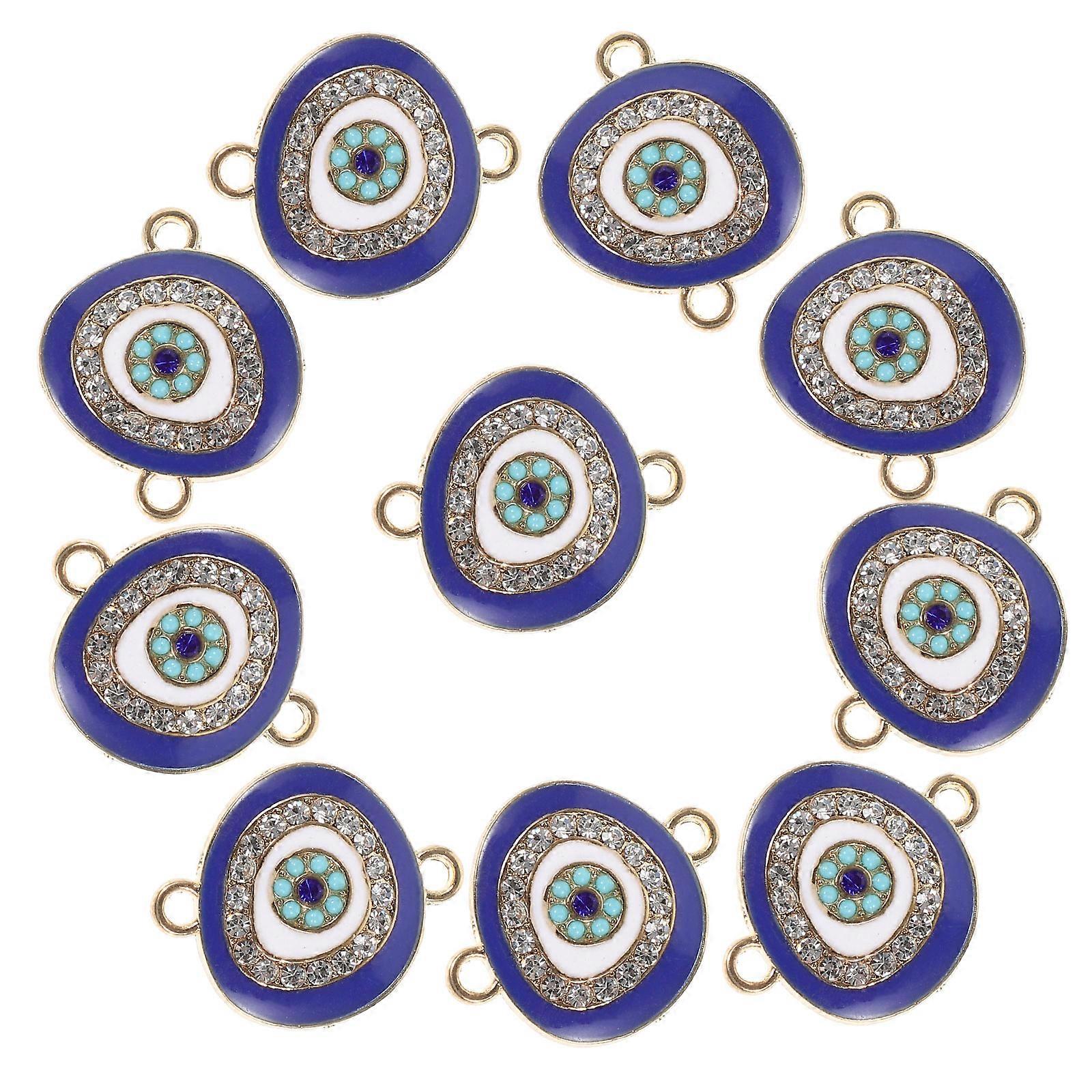 Evil Eye Pendant Decorative Charms for Necklace Making 40Pcs Multicolor