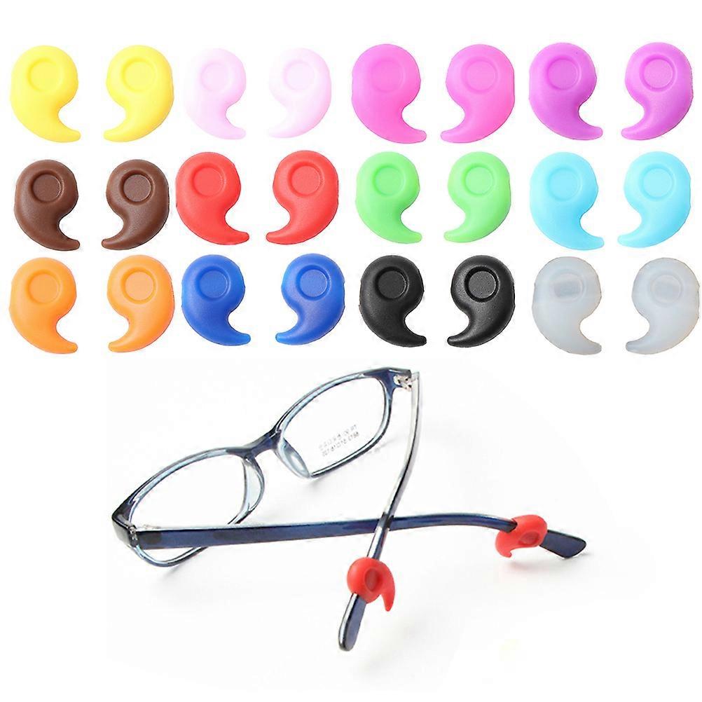 Eyeglass Sleeve 12Pairs Assorted Color with Sweat-Proof Grip for Holding Glasses