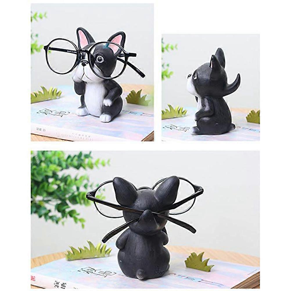 Dog Statue Decor Animal Eyeglass Stand Multi Color 7x7.5x12cm Glasses Storage 1Pack