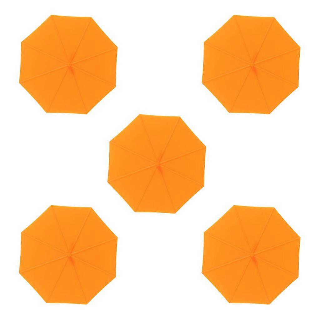 Orange Silicone Cup Covers for Sealing Mug Covers 20Pcs Set