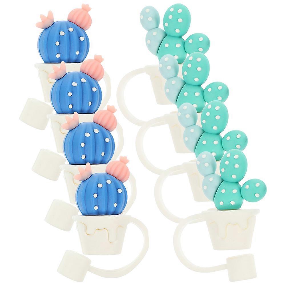 Cartoon Drinking Straw Covers Reusable Straw Caps for 24Pcs Set