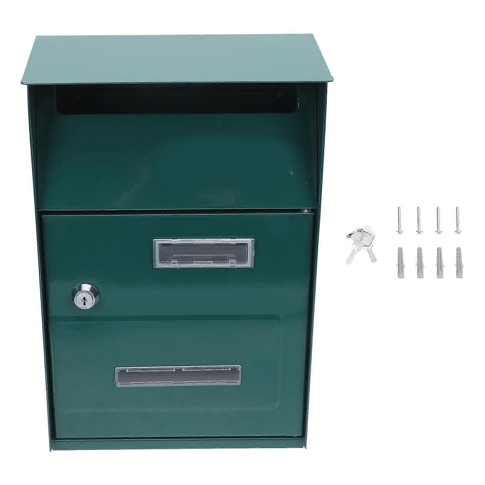 Decorative Letter Box For Office Use 32.80X20.00X9.00cm Green Color Suggestions Collection 2Pcs