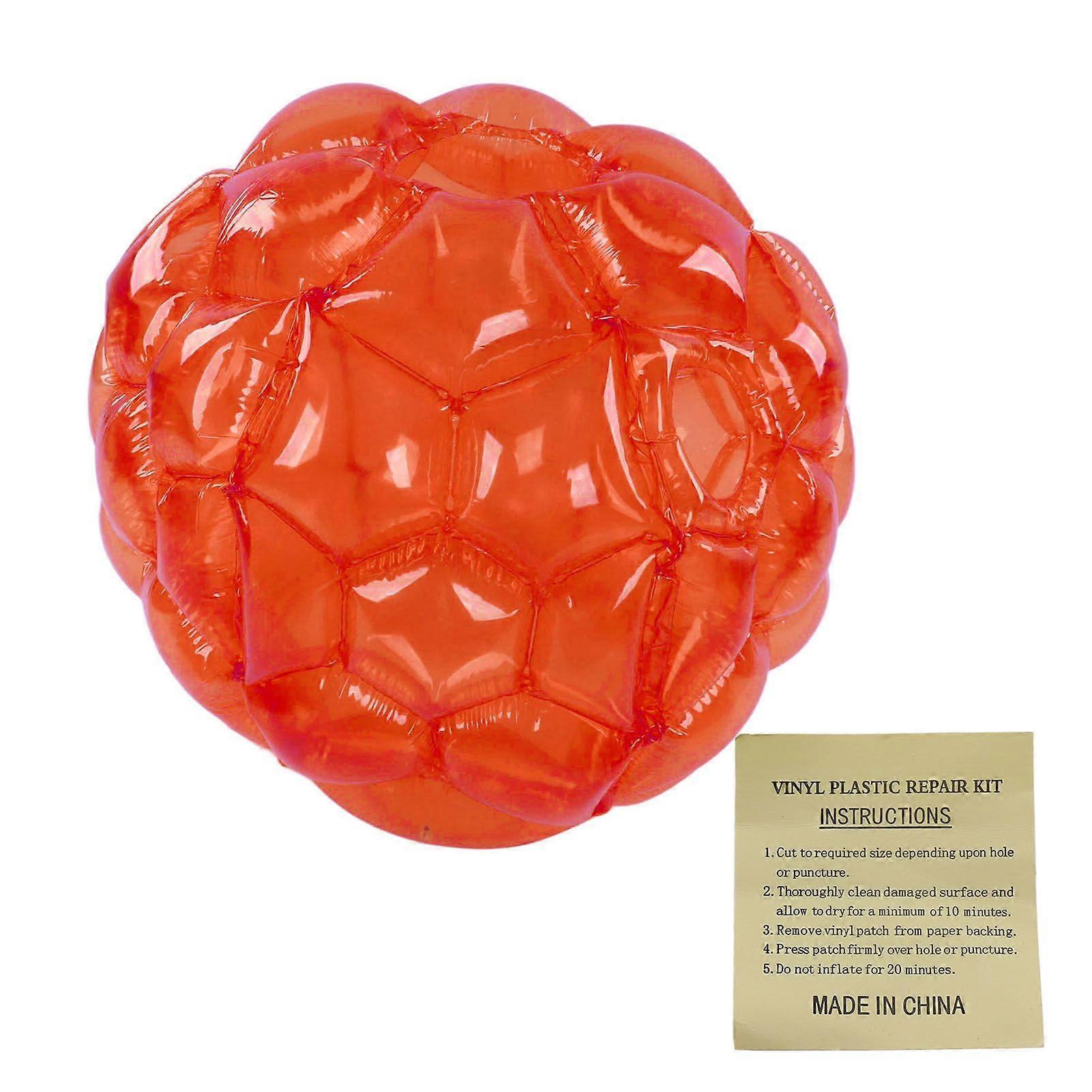 90CM Inflatable Collision Balls Portable Foldable Recyclable Body Bubble Ball for Kids Adults for Picnics Barbecues Red