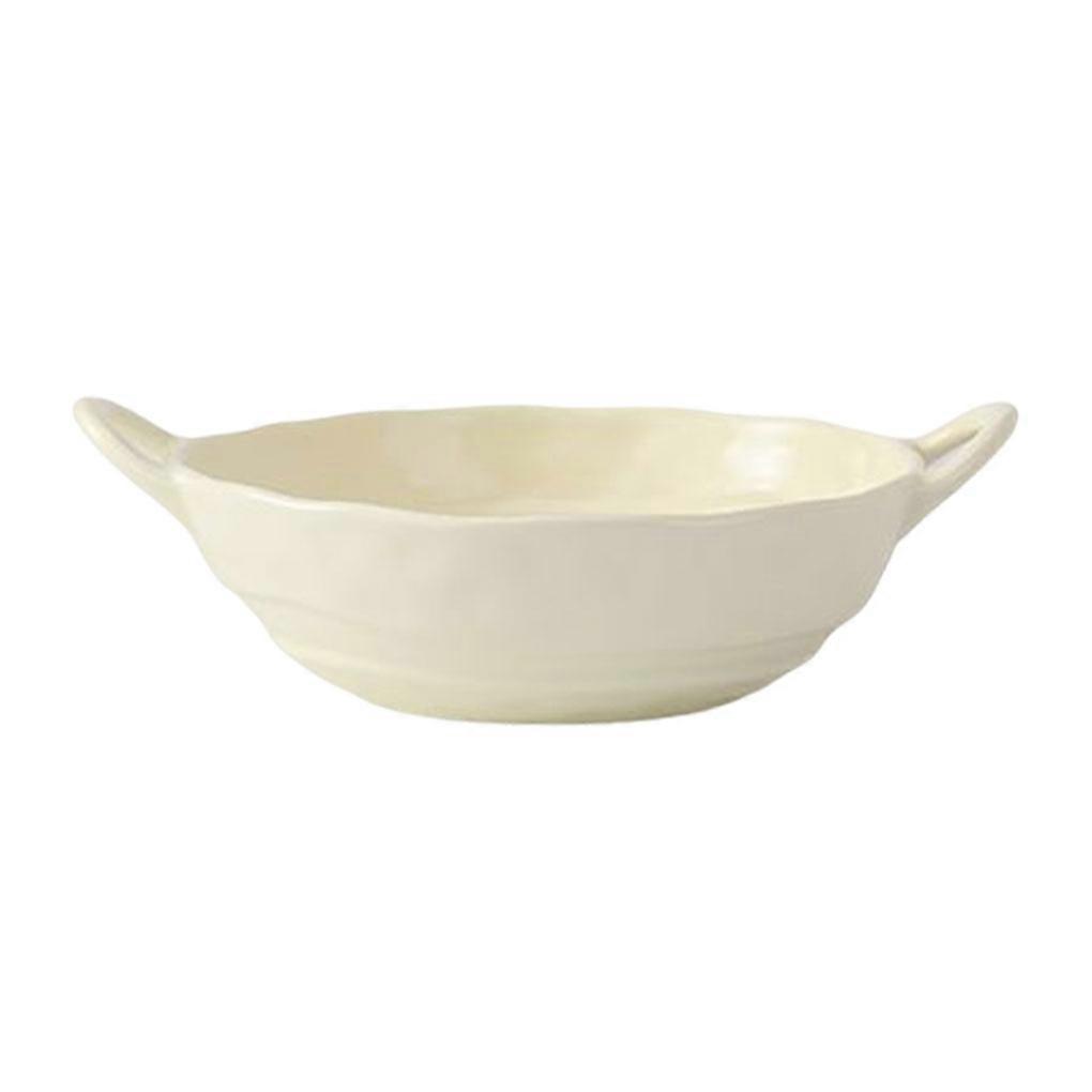 Two Ear Salad Bowl Ceramic Dinnerware Instant Noodles Container Tableware