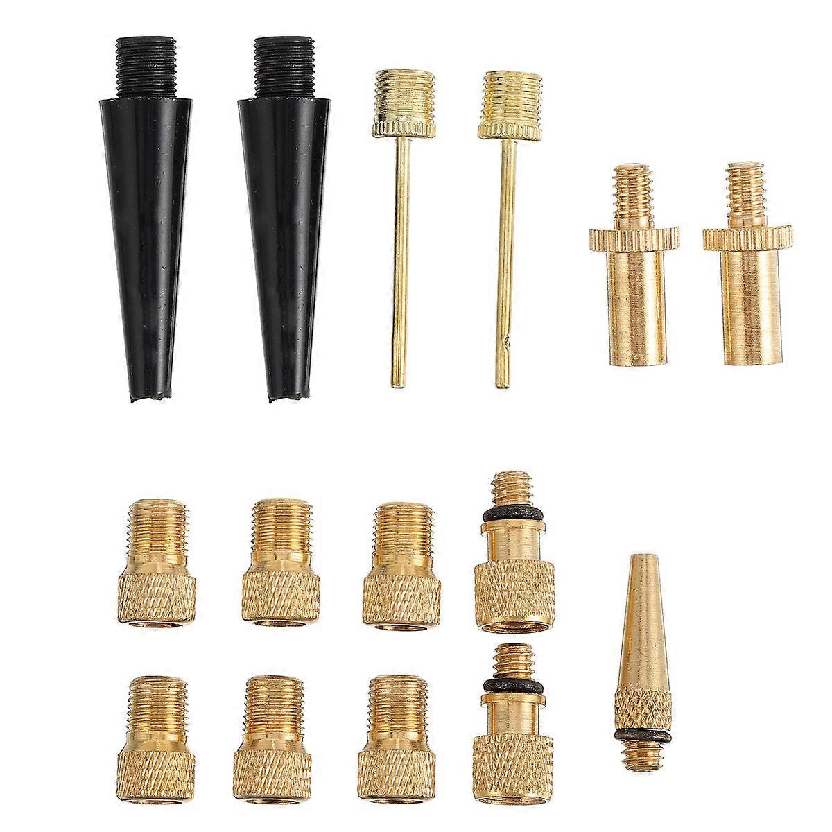 Needle Inflator Kit Bike Adapter for Inflating 30Pcs Needle Nozzle Adapter Set