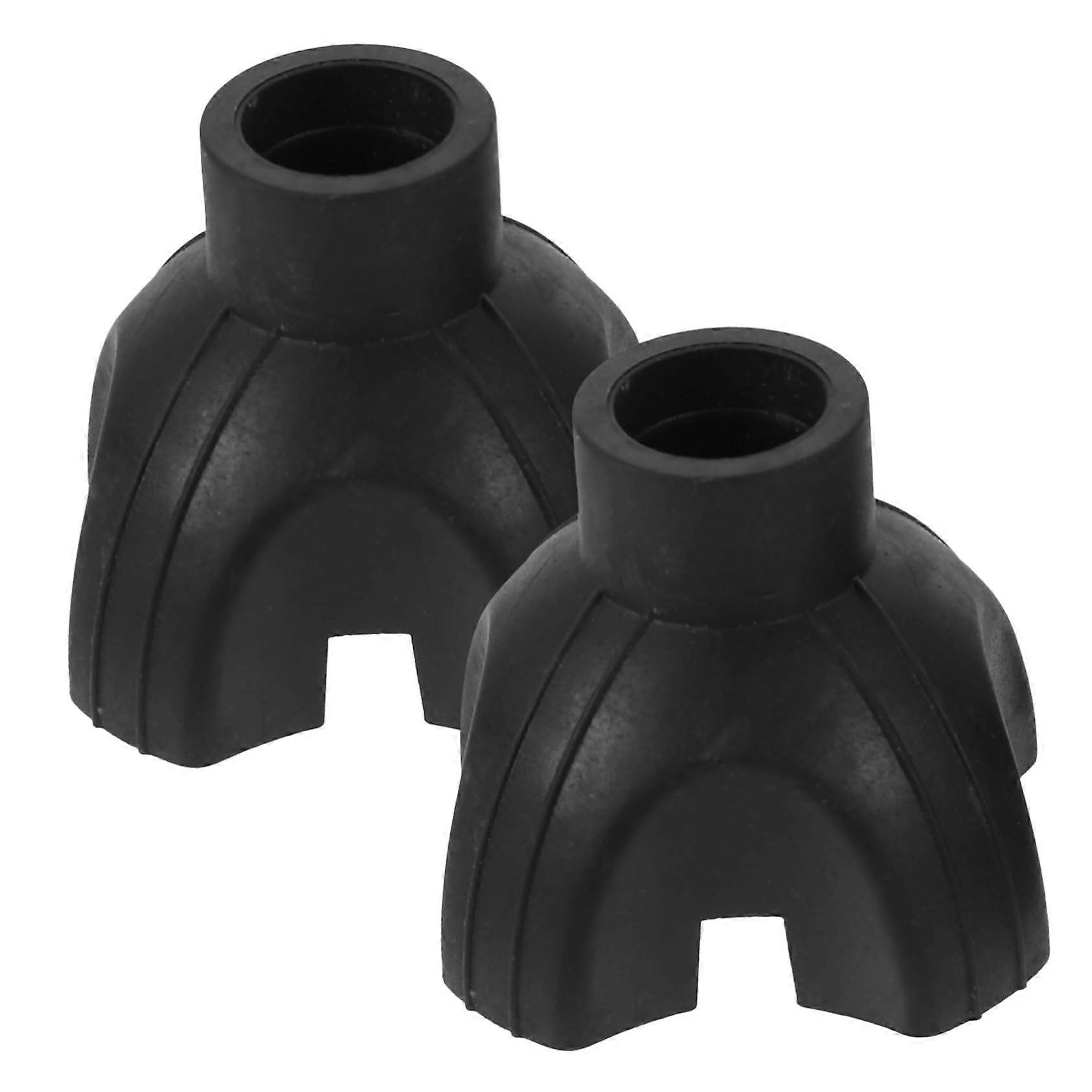 Non Slip Walking Cane Tips 2 Pack With Prong Self Standing Base Replacement Foot Pads For Walking Sticks And Crutches
