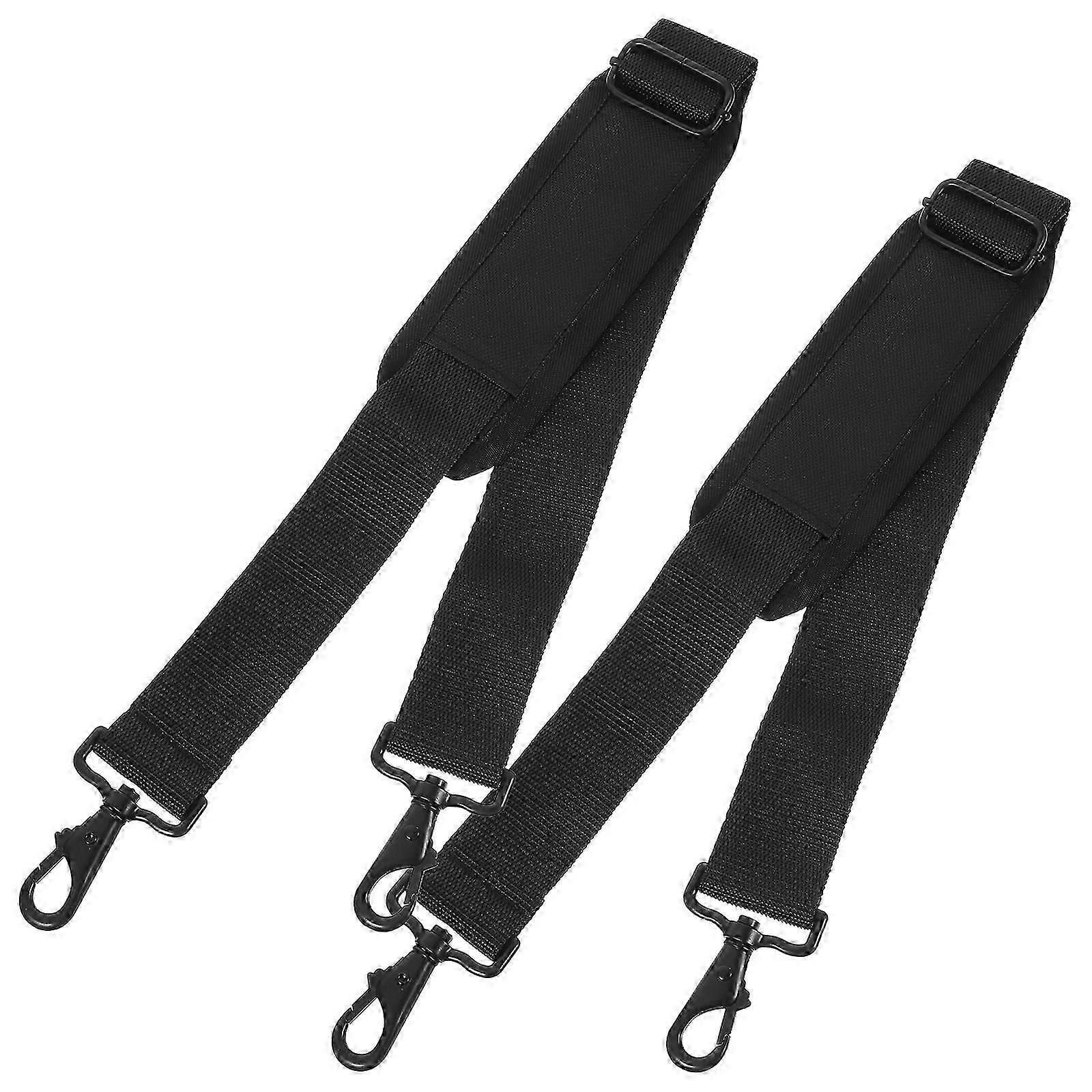 Instrument Case Straps, 2 Pcs Black Adjustable Shoulder Straps, Polyester Cotton