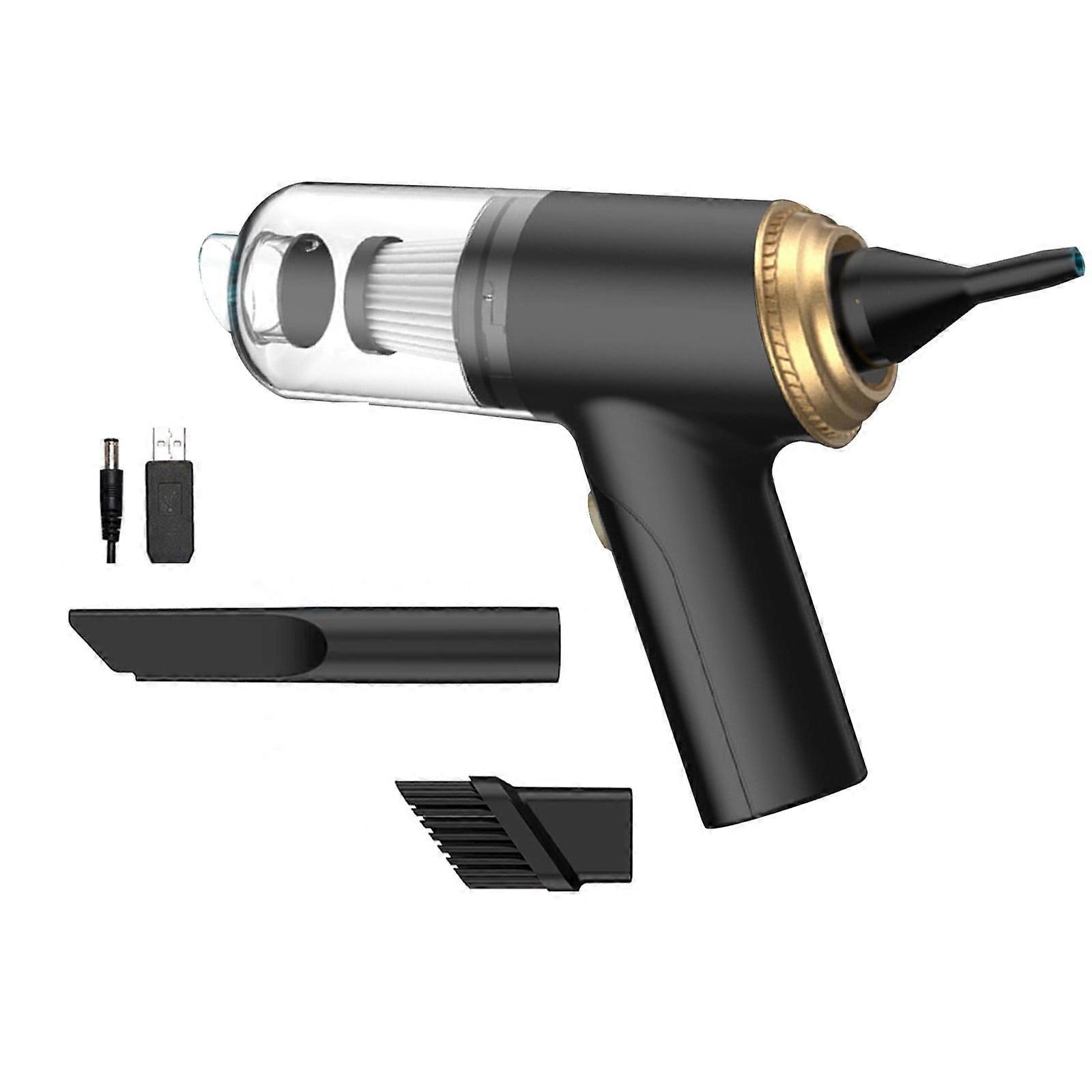 Lightweight cordless car vacuum with powerful suction, USB rechargeable, mini vacuum for crevices, keyboard cleaner, compatible with car interiors