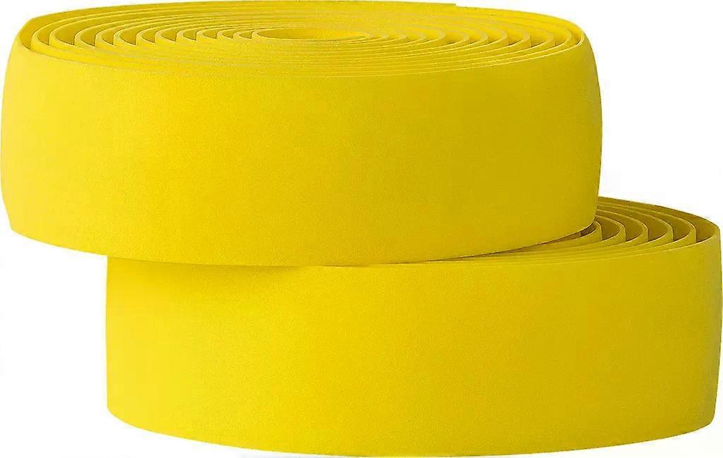 Bicycle handlebar tape (standard) with aluminum handlebar plugs, color: Signature Yellow