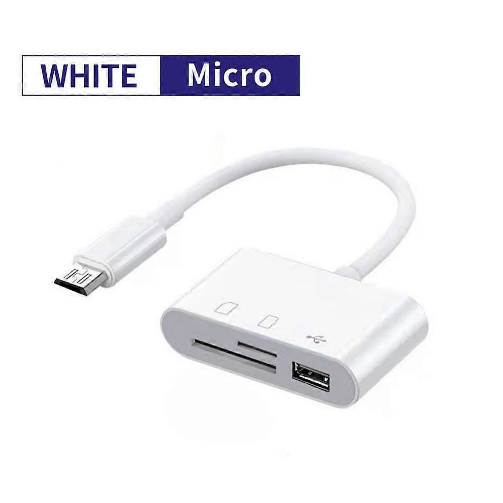 3 in 1 Memory Card Reader Adapter with Charging Port, SD Card Reader Viewer, No App Required Plug and Play