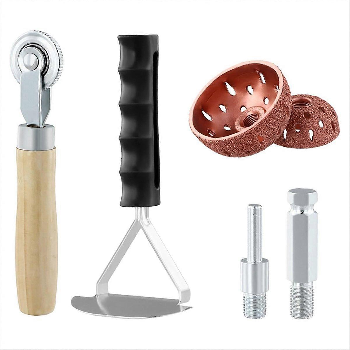 Tire Repair Patch Tools Set,42mm & 55mm Tungsten Steel Buffing Wheels