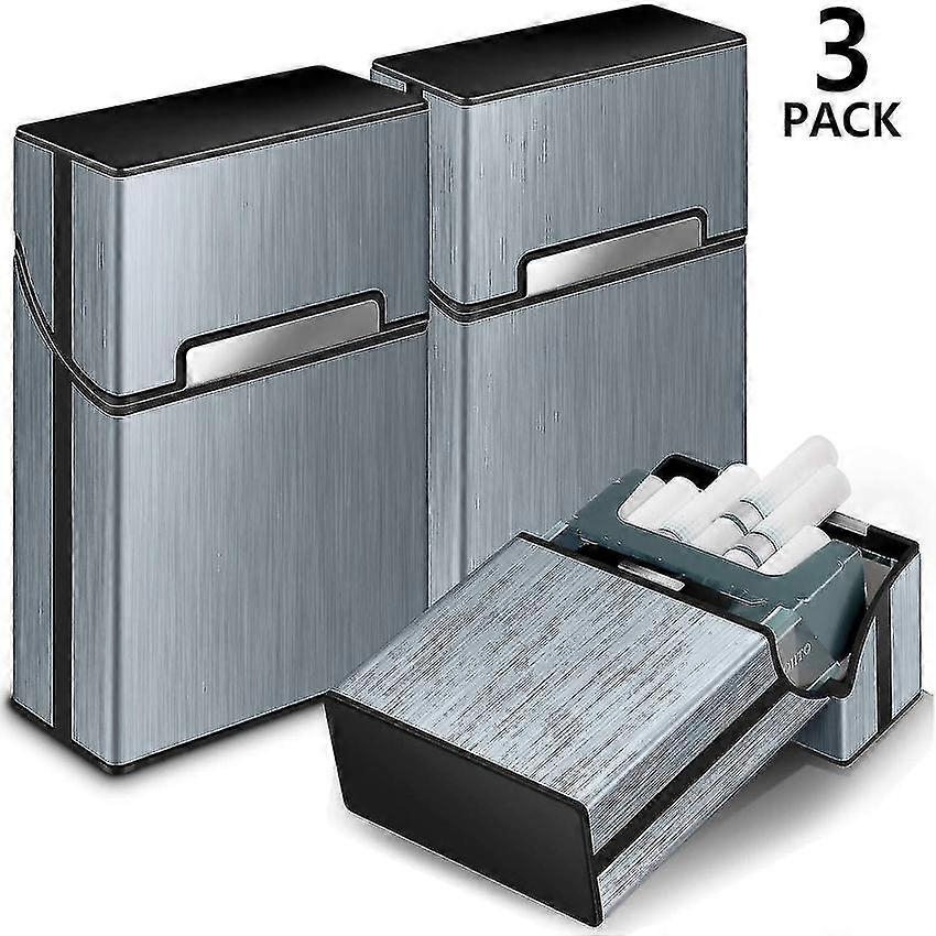 Metal Cigarette Case 3 Pieces with Magnetic Closure Aluminum Box