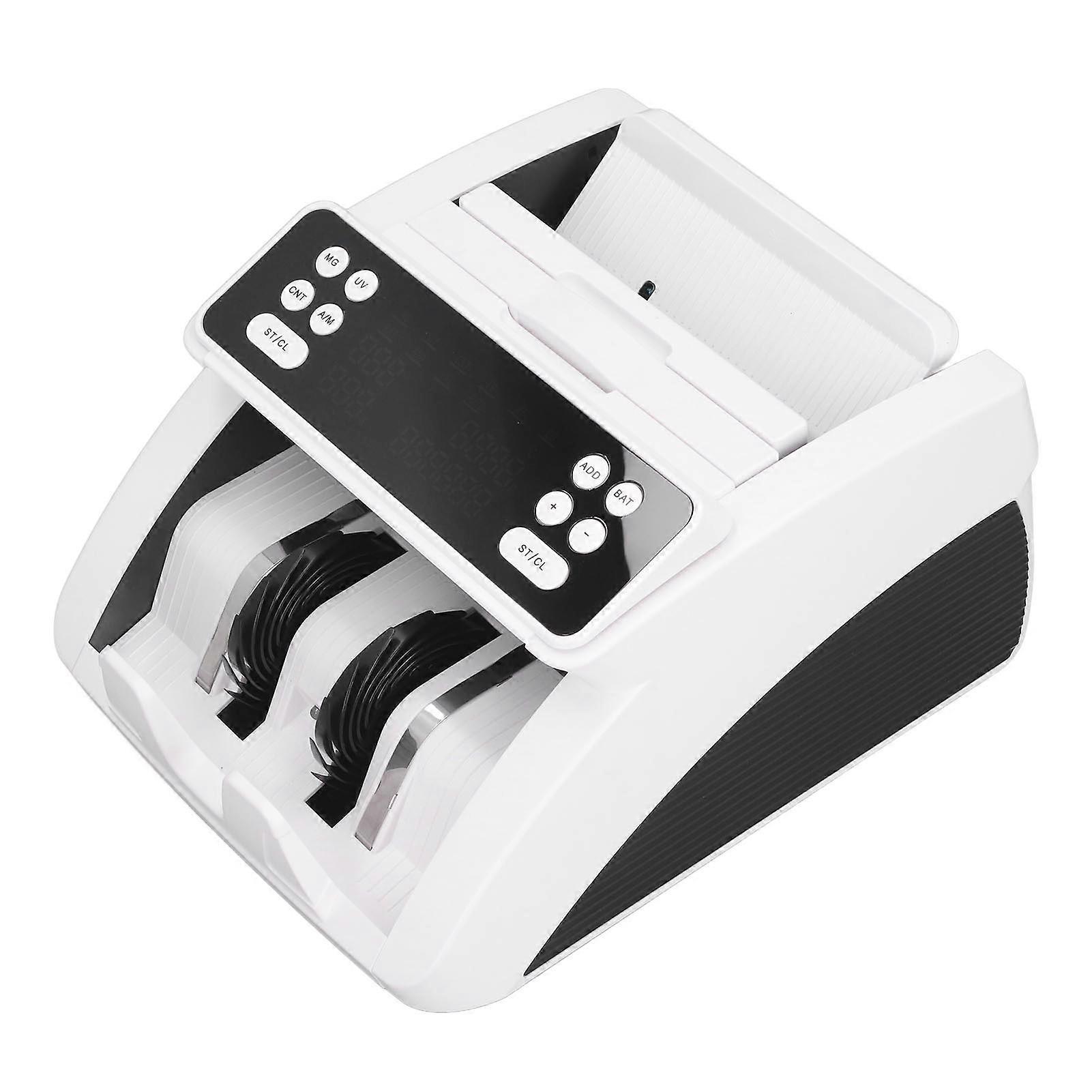 Money Counter Machine 80W MG UG IR Counterfeit Detection Portable Banknote Counter 110‑240V EU Plug 