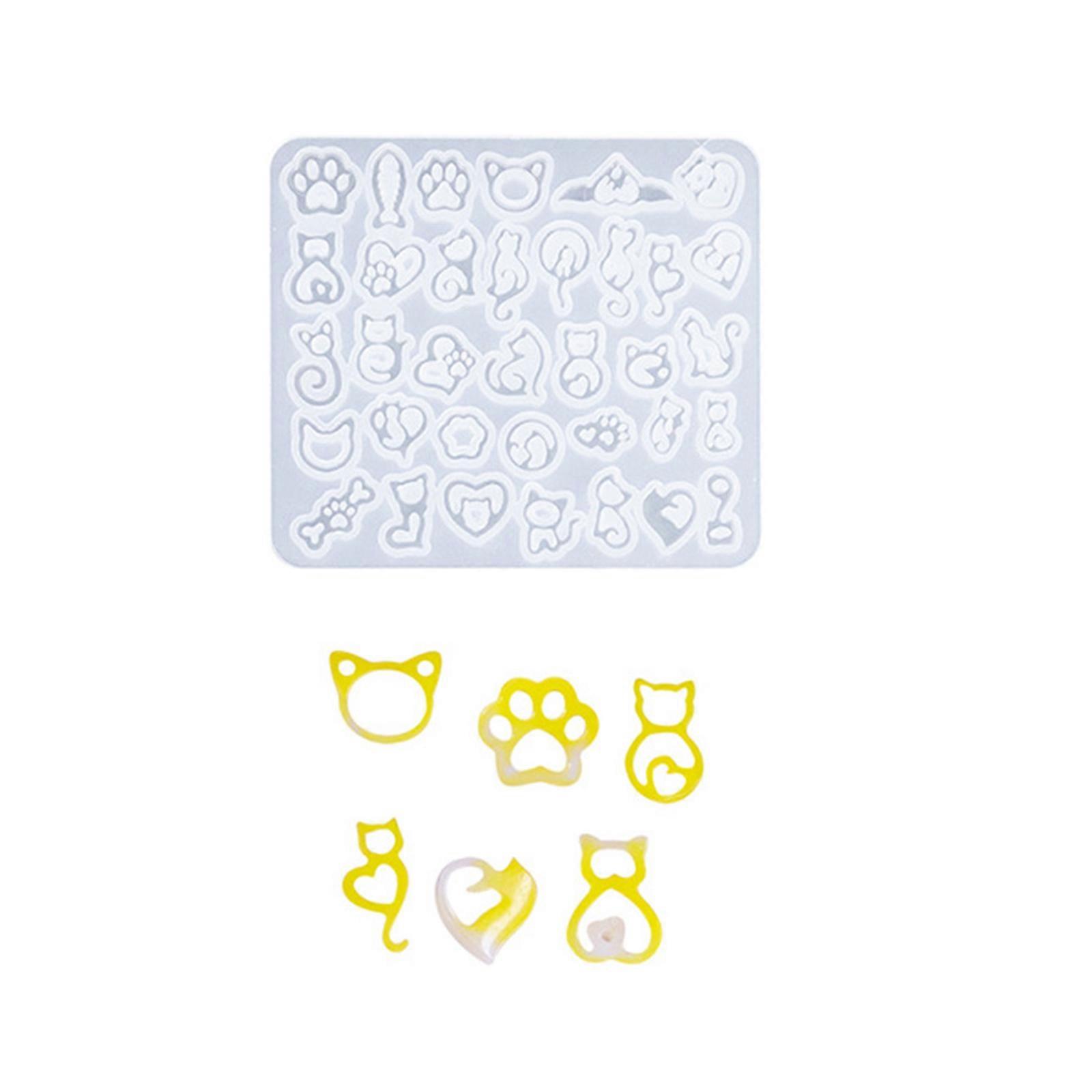 Practical Handcraft Personalize Earrings Decoration Easy to Use Cats Silicone Mould Craft Supplies for Enthusiasts Multicolor