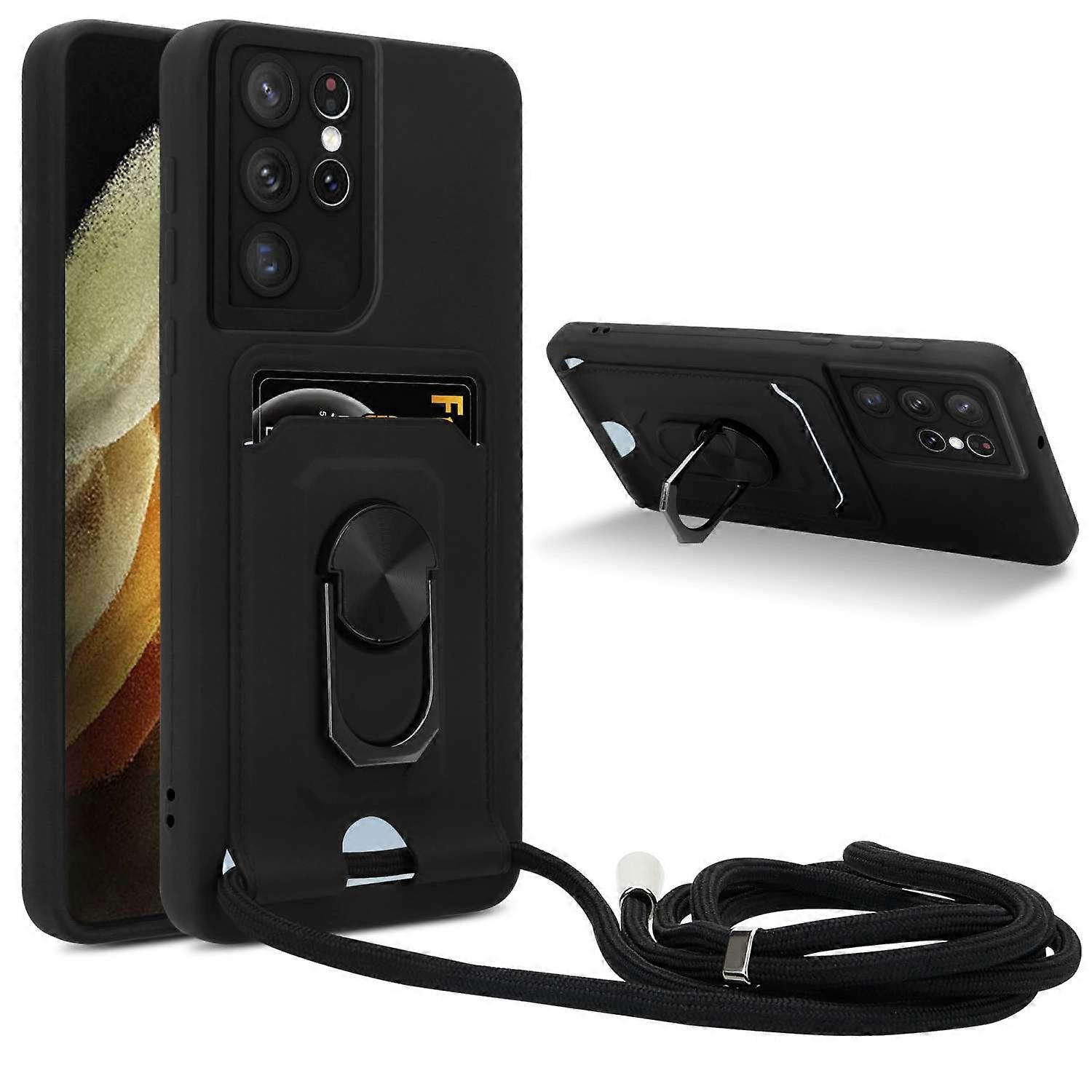 Case Samsung Galaxy S21 ULTRA Protective Case with Chain and Stand Function