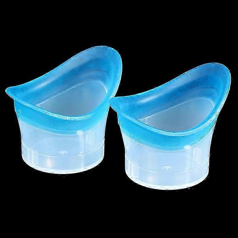 2Pcs Ergonomic Eyewash Cup with Soft Silicone Design for Sensitive Eyes