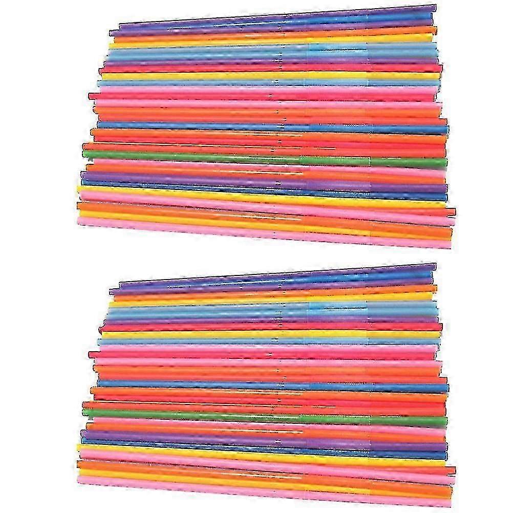 450 Stück biegsame Strohhalme, Strohhalme, Bastelstrohhalme, Strohhalme als Gastgeschenke, hwySH