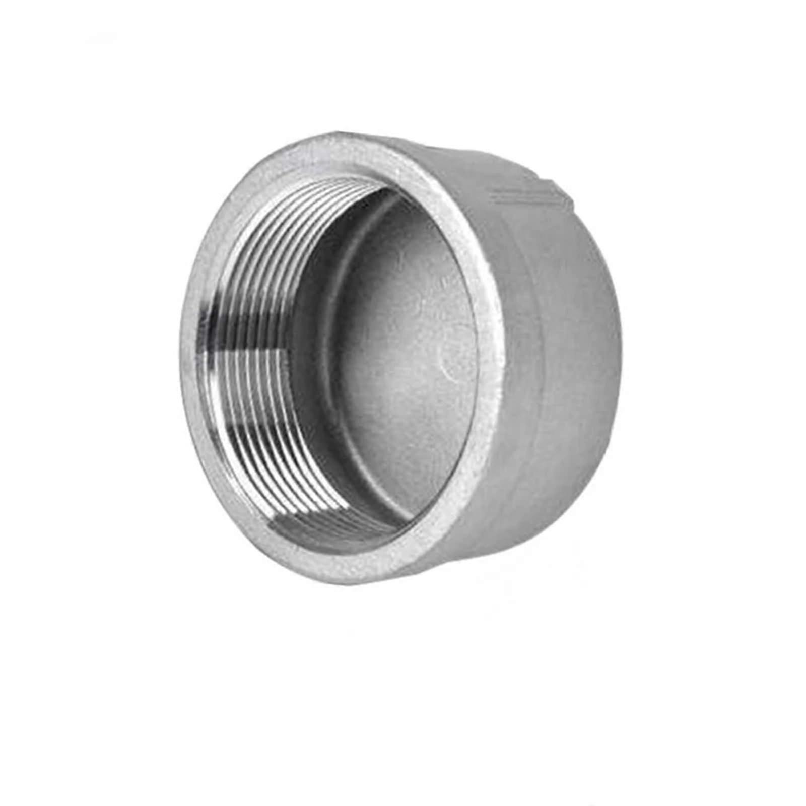 Female Round End Cap Stainless Steel Pipe Fitting BSPT SS201/304/316, 1/84 In Sizes