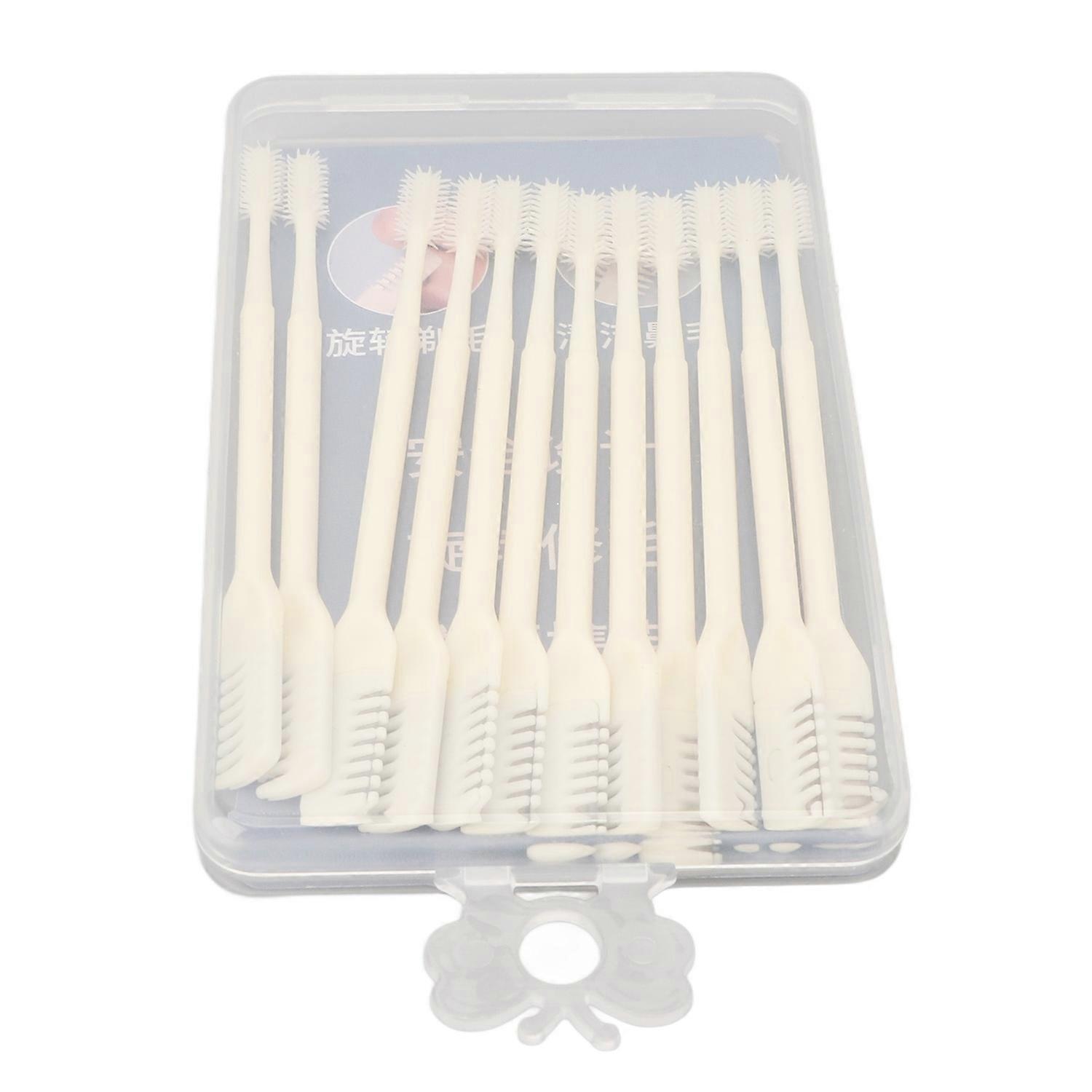 12pcs 360 Degree Rotating Nose Trimmer Stainless Steel Portable Rotating Double Head Nose Trimmer