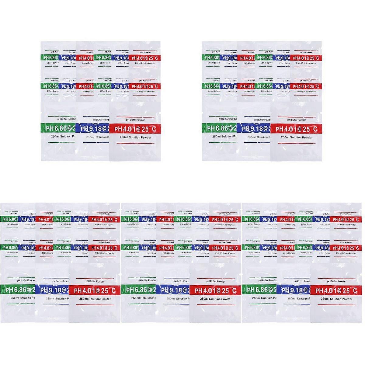 75 pcs  PH Calibration Solution Powders PH Calibration Powder Solution Testing ph4.01+6.86+9.18