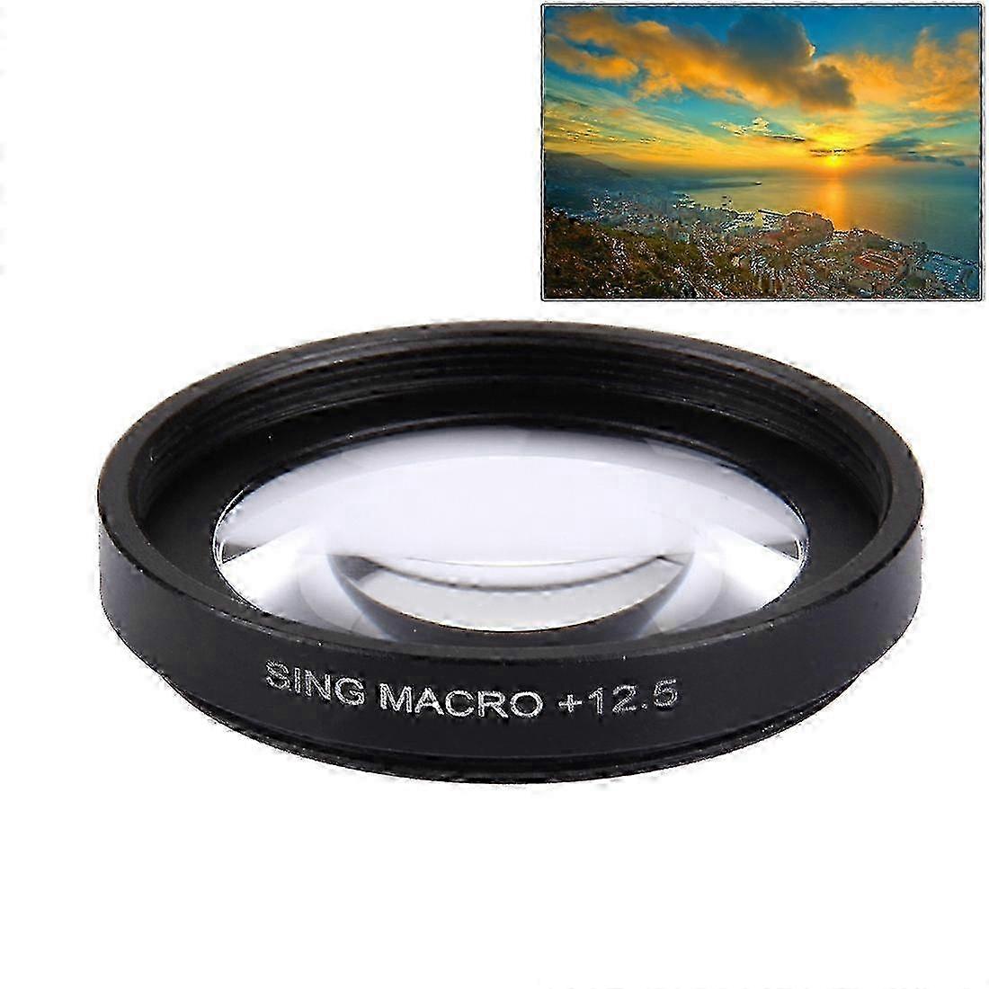 37mm 12.5X Macro Lens Filter + Lens Protective Cap for GoPro & Xiaomi Xiaoyi Yi Sport Action Camera