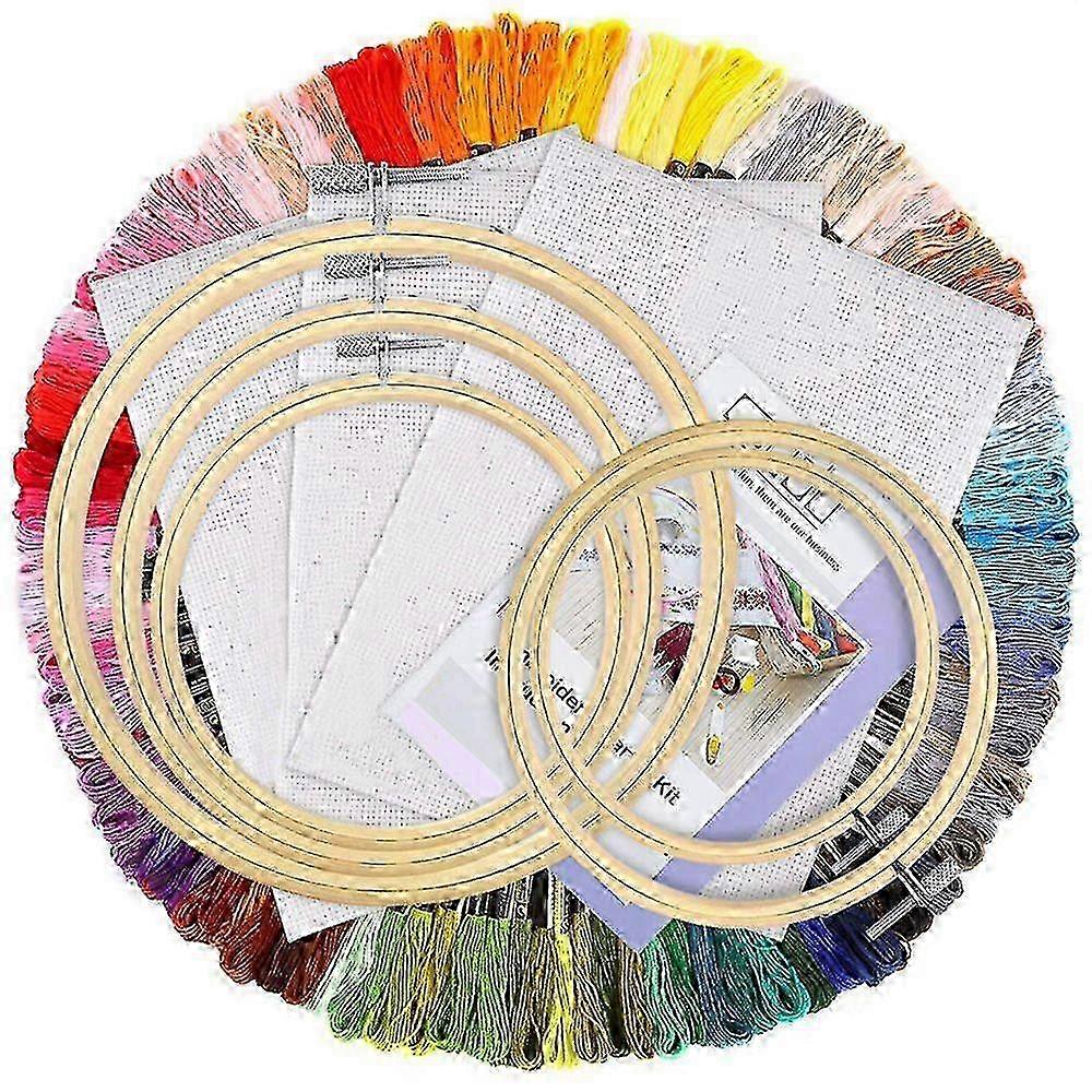 Hand Embroidery Kit with 100 Colors Threads 2025