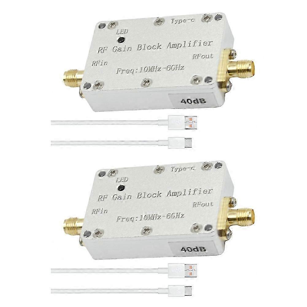2Pcs 10M-6GHz RF Gain Amplifier High Flatness RF Power Amplifier RF Drive Signal Receiver 433M 1.2G 1.5G 2.4G 5.8G, 30DB