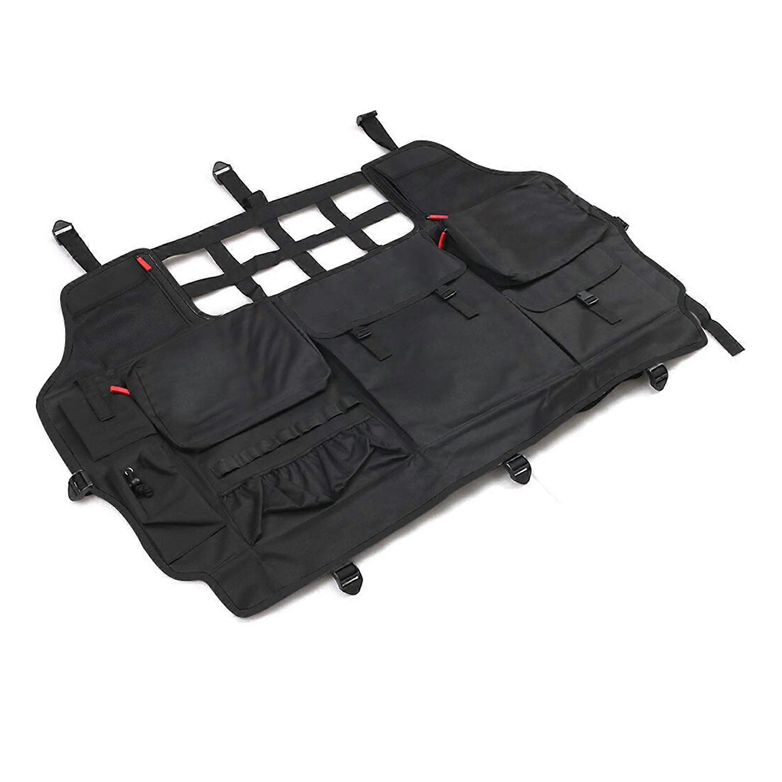 Heavy Duty Rear Seat Cargo Net Storage Bag Organizer Management System For JK Models Polyester Mesh Interior Accessory Multicolor