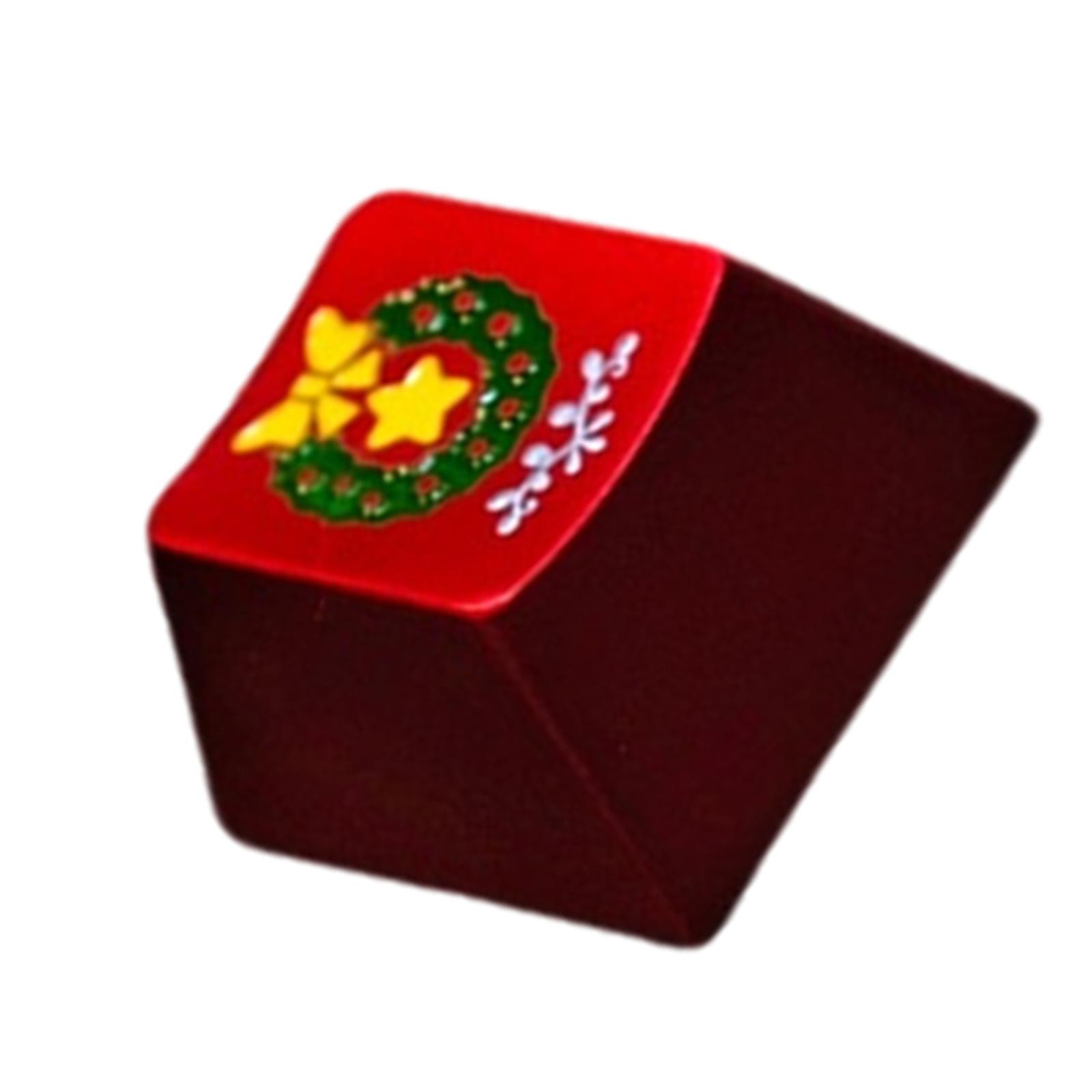 Aluminium Alloy Colorful Christmas Theme Keycap Metal Original Profile Keycap for Mechanical Keyboards Multicolor
