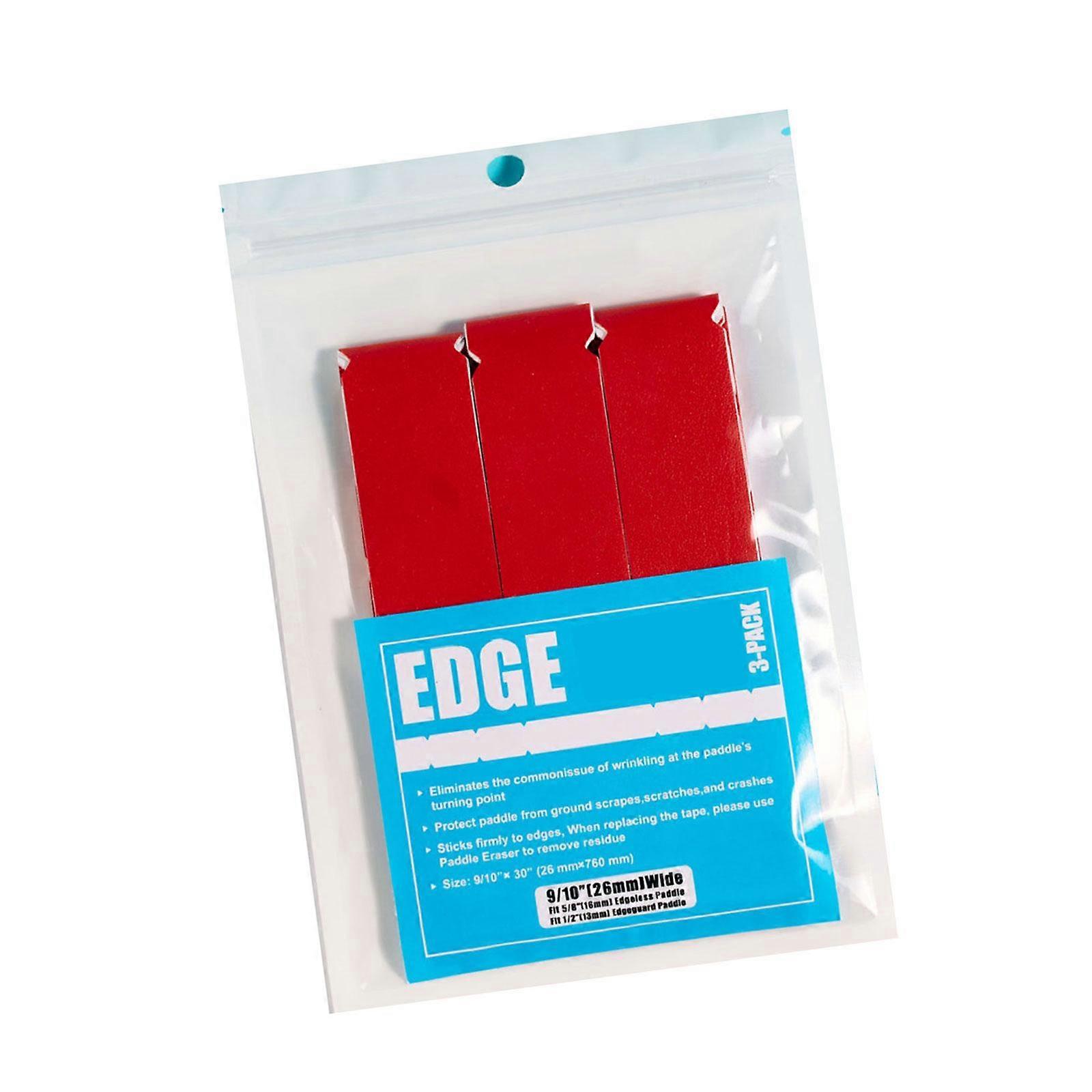 3Pcs Racket Edge Protection Tapes Protector Pickleballs Paddles Protection Tape Paddles Head Edge Guard Easy to Install  Red 76x2.6cm