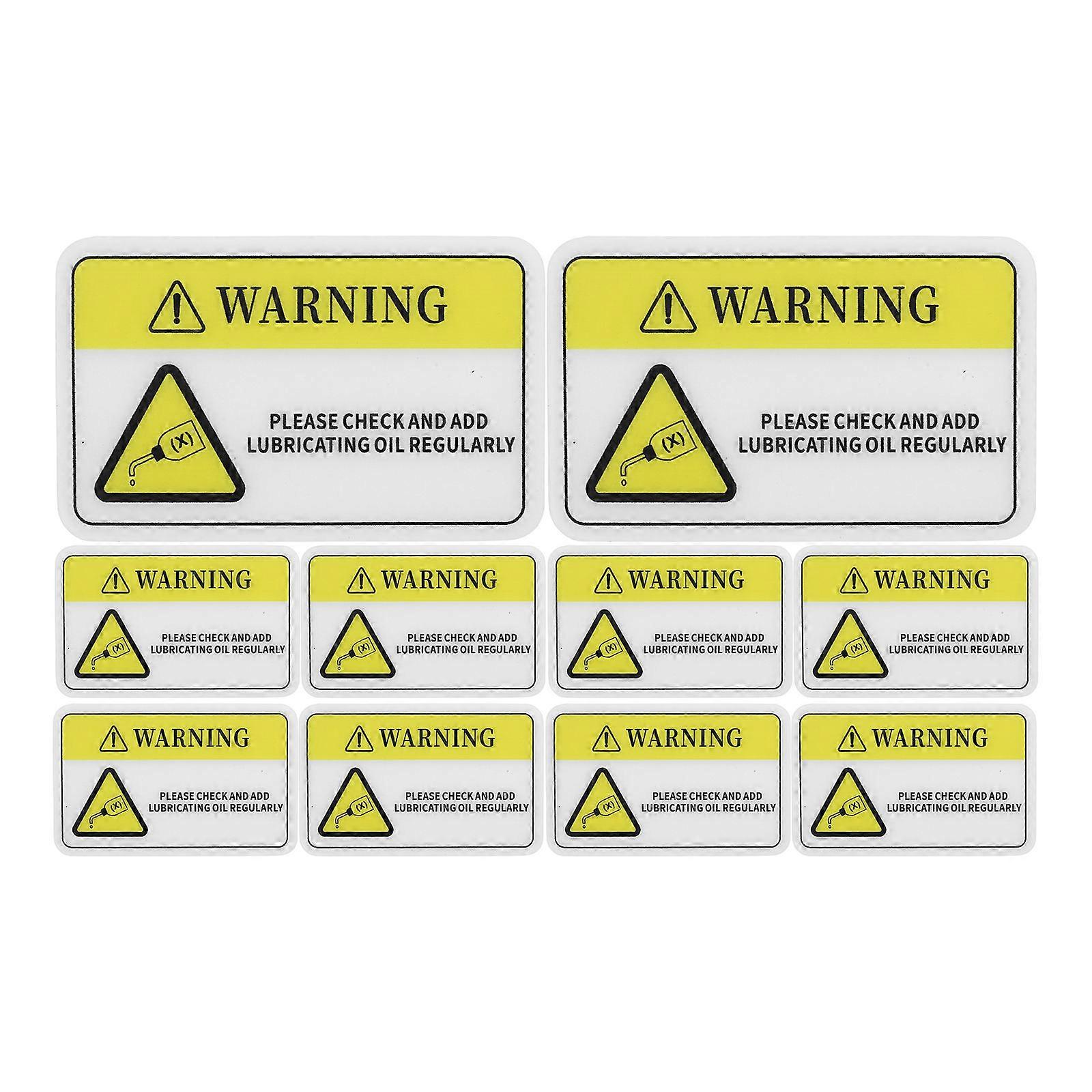 Warning Stickers PVC for Caution 10Pcs Durable Safety Decals