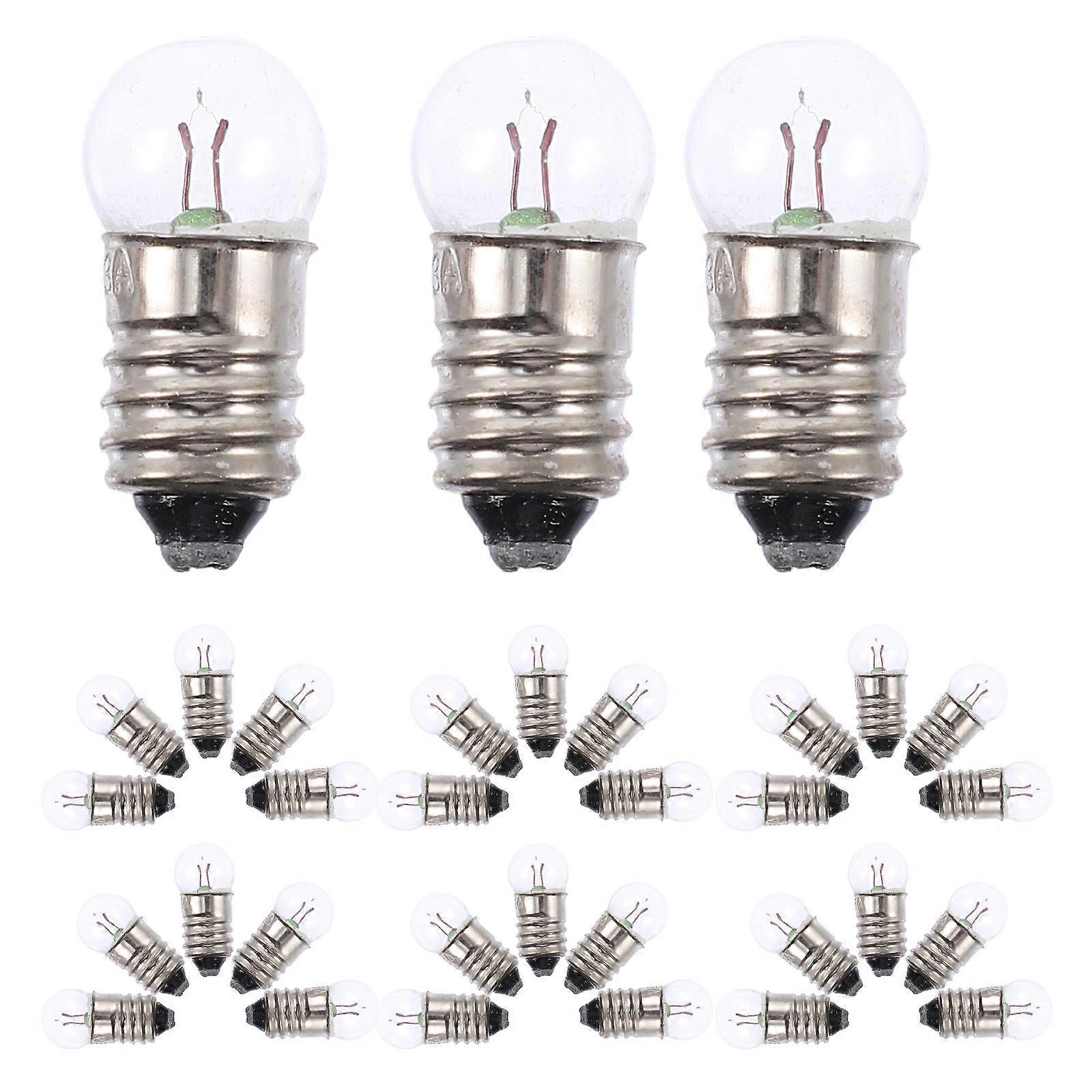 50pcs Practical 3.8V E10 Round Small Light Bulb Physical Laboratory DIY Material