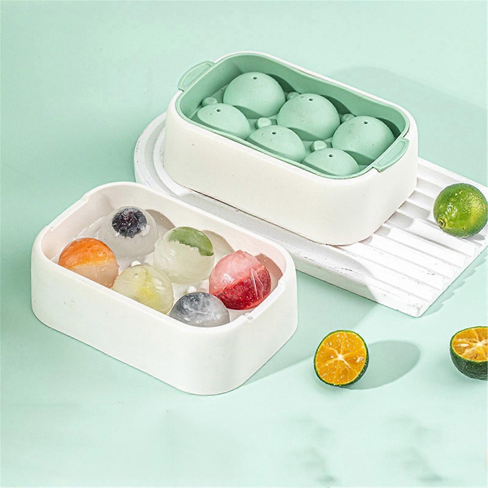 Fankiway Ice Cube Tray, Ice Molds Easy Release Ice Box with Cover Small Household Refrigerator Easy-release