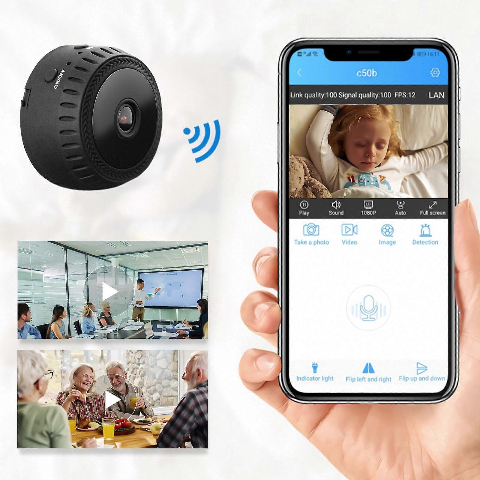 Clearance！Smart Appliances Mini WiFi Camera Full Home Security Micro Cam Video Audio Recorder Camcorder Night Vision Micro Cam