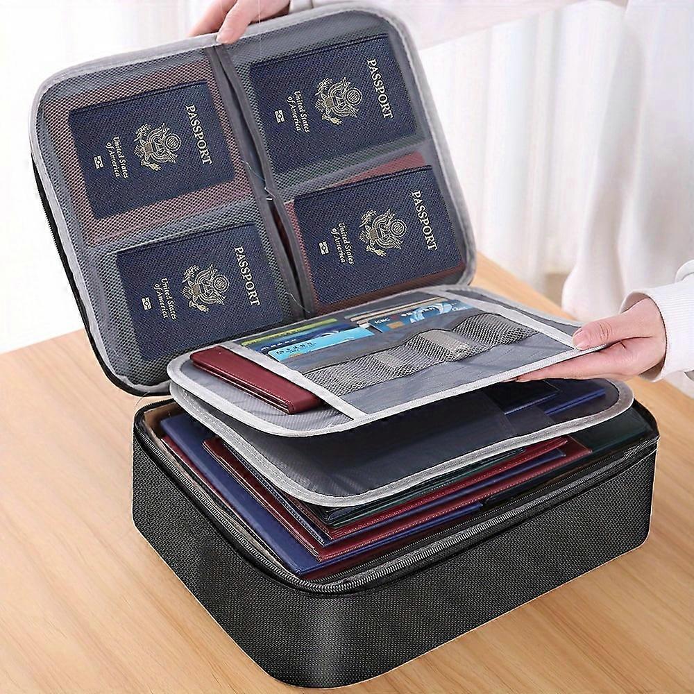 1 piece of file bag with password lock, 3-layer file storage box with zipper, laptop storage bag, file