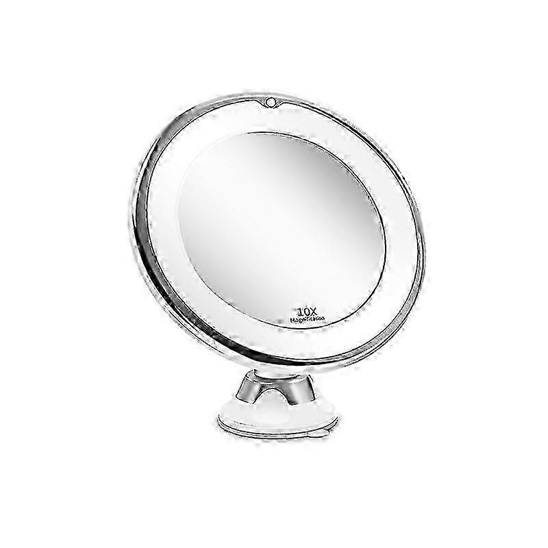 2025 10X Magnifying Mirror with LED Lights 360° Adjustable Portable Vanity Mirror for Bathroom, Travellin