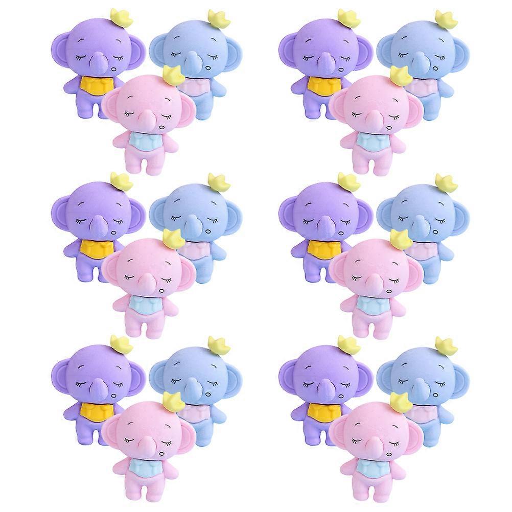 Tiny Erasers for Kids Elephant Shape Erasers for Students 36Pcs Classroom Rewards