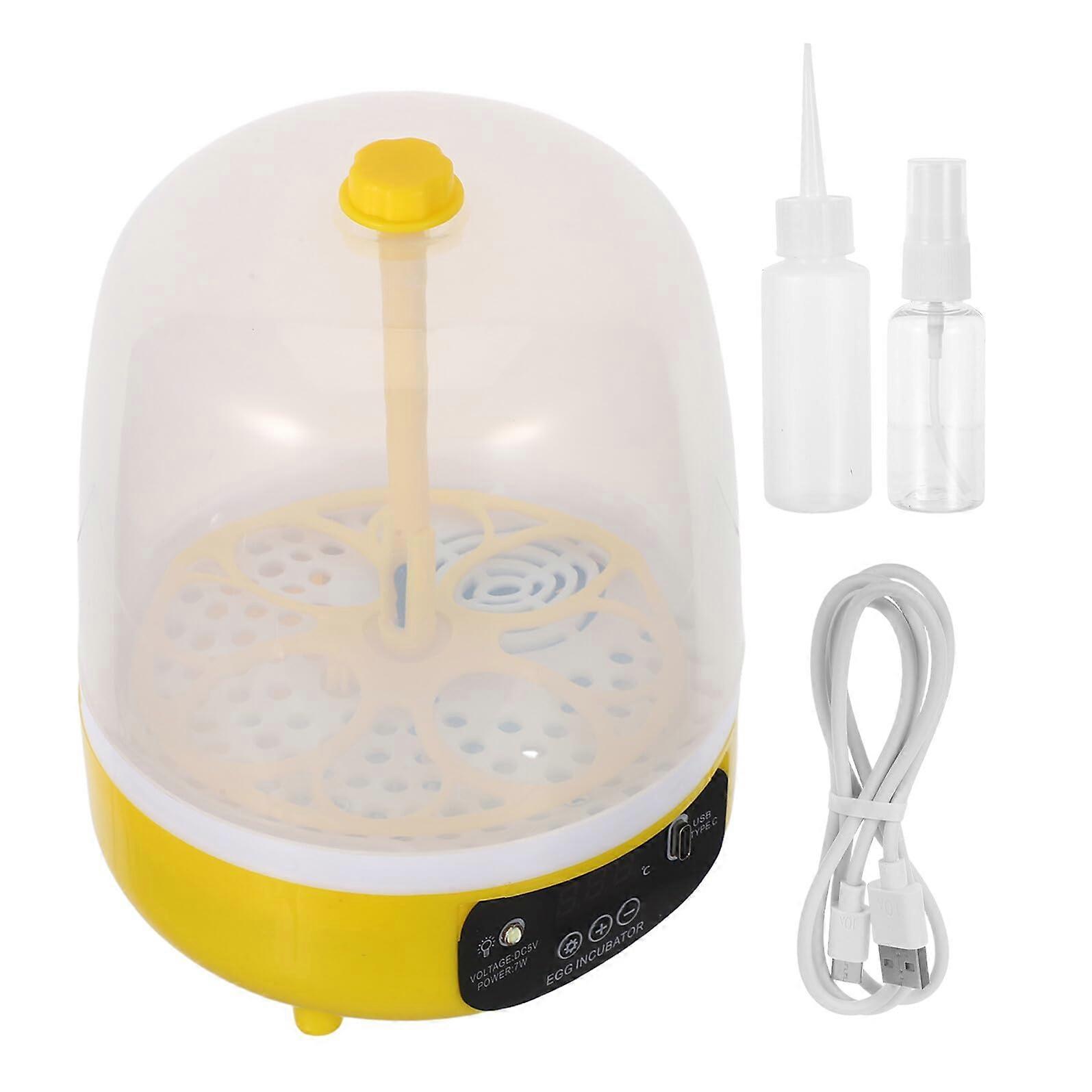 Mini Egg Incubator with Temperature Control USB Powered Poultry Hatcher for Home School Use