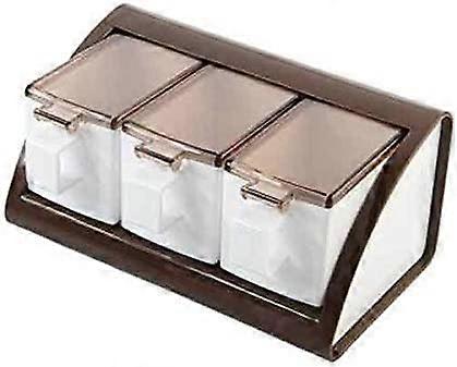 Spice Jar Set 3 or 4 Piece Transparent Containers with Lids for Salt Pepper Cumin Kitchen Storage