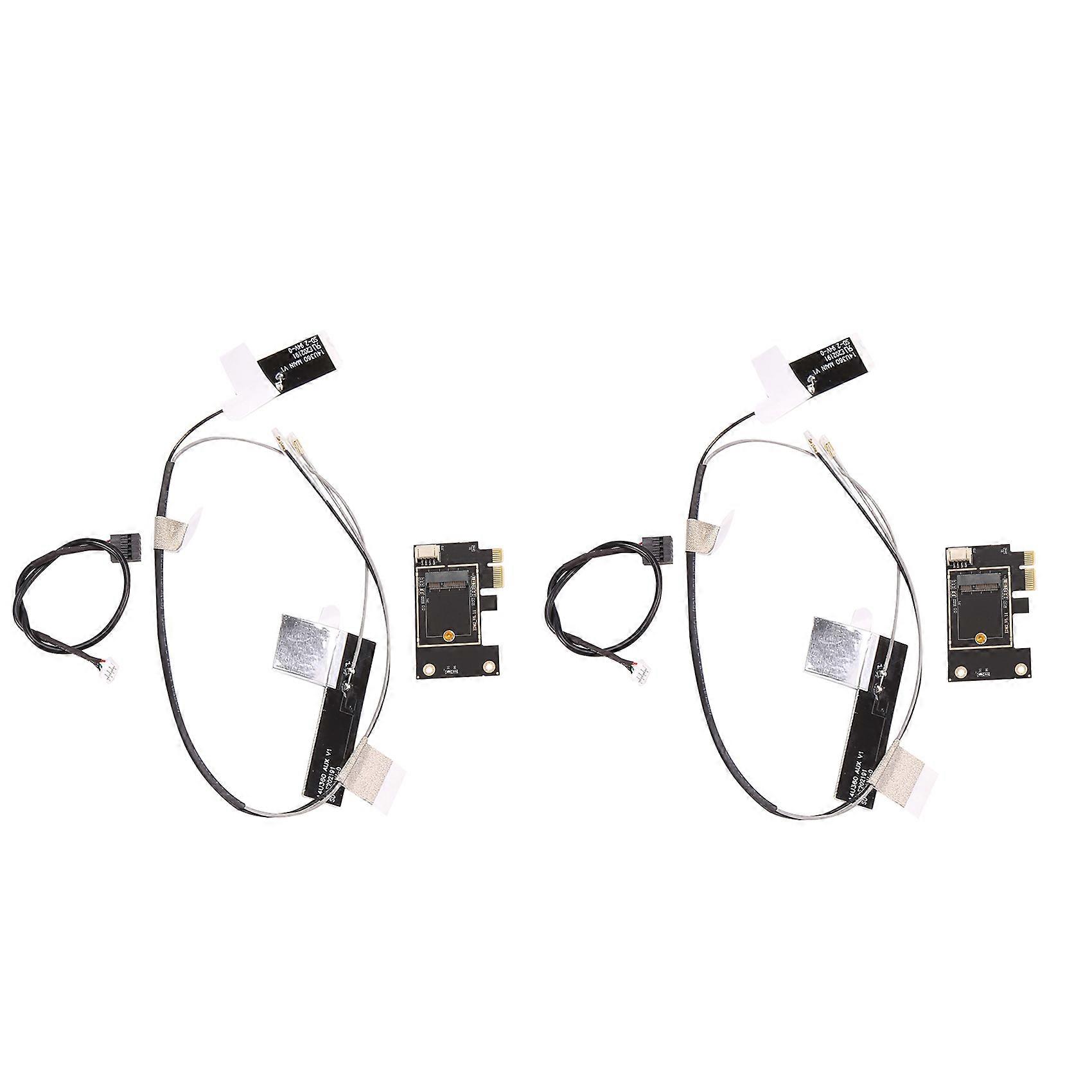 2X M.2 Wifi Adapter M2 NGFF Key A E to Pci Express PCI-E 1X NGFF Support 2230 Wireless Network Card for AX200 9260AC
